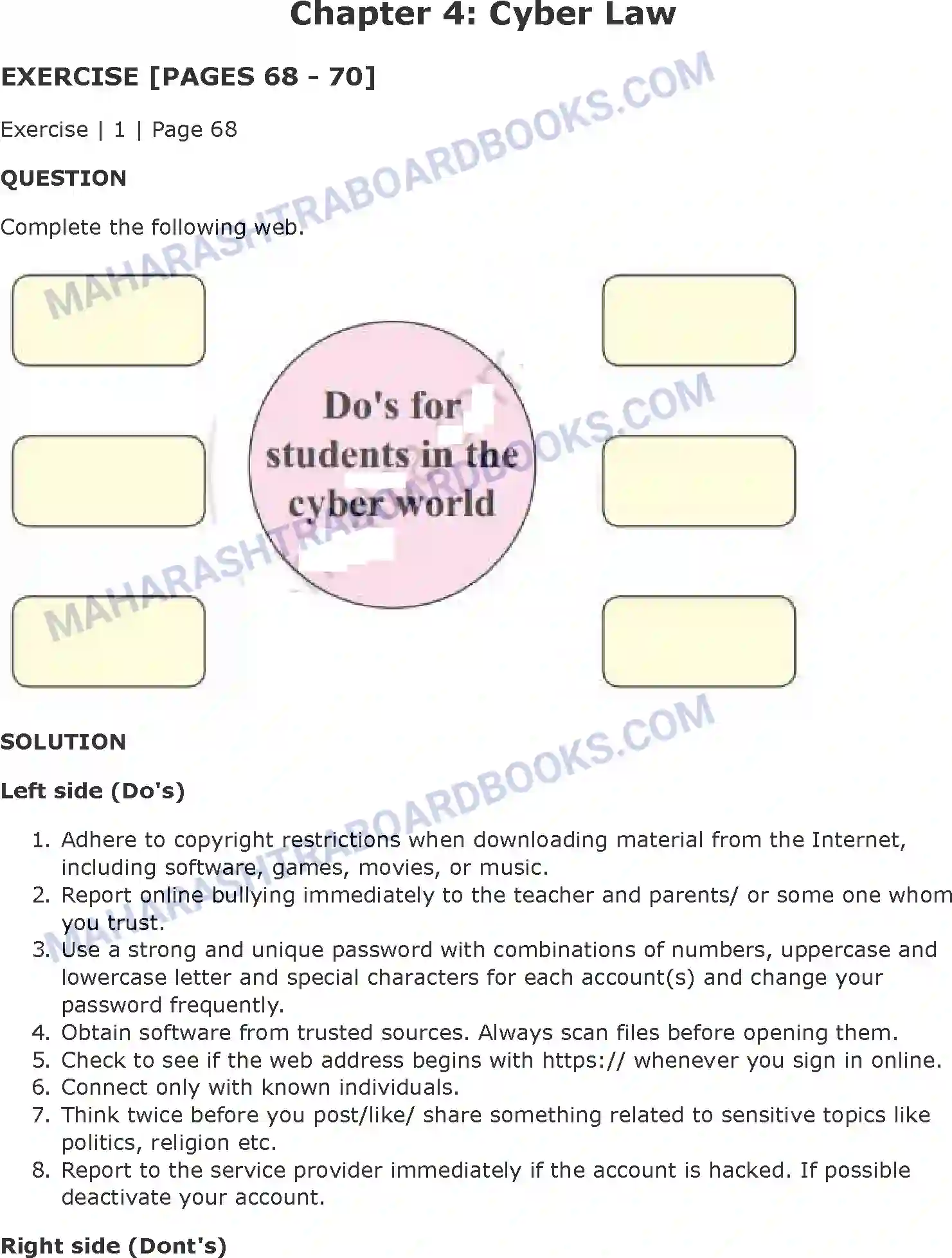 Maharashtra Board Solution class-11 Information+Technology+(IT) Cyber Law Image 1