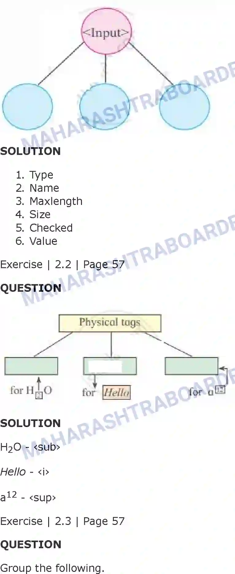 Maharashtra Board Solution Class-11 Information+Technology+(IT) Impressive Web Designing Image 4