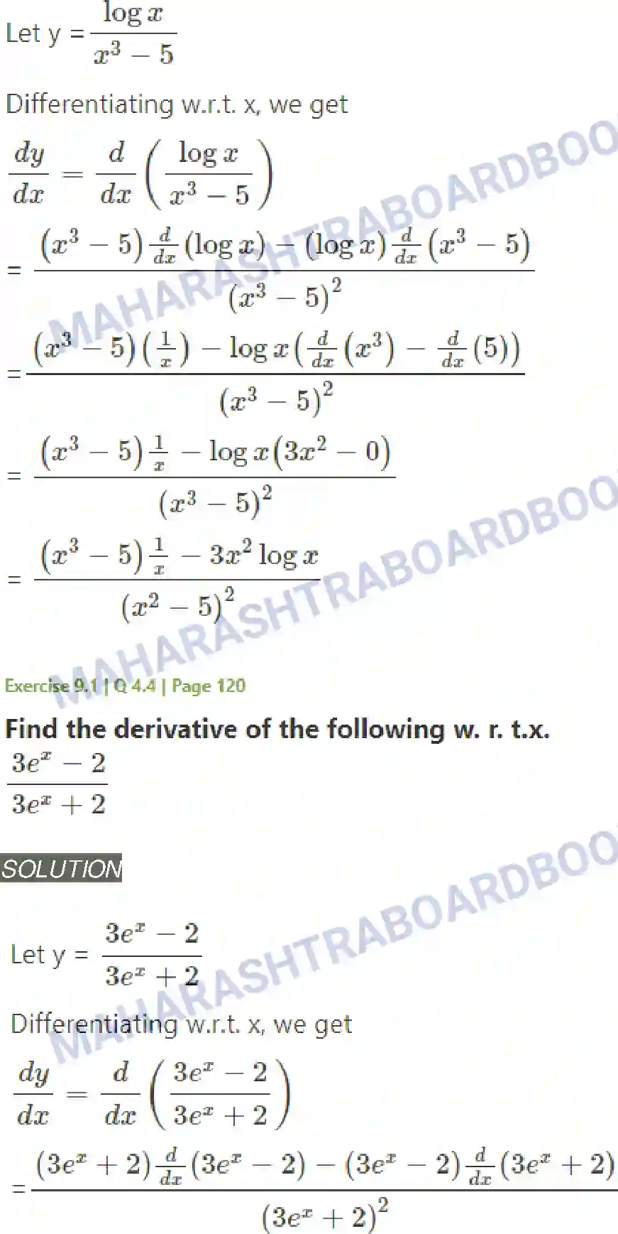 Maharashtra Board Solution Class-11 Mathematics+&+Statistics+-+1 Differentiation Image 11