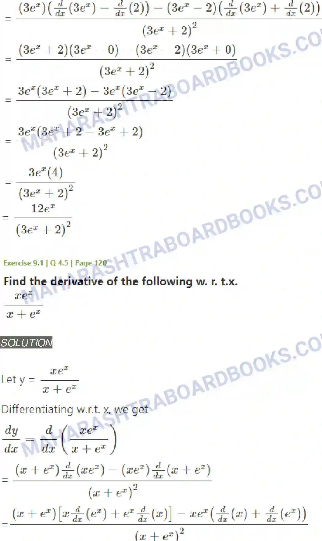 Maharashtra Board Solution Class-11 Mathematics+&+Statistics+-+1 Differentiation Image 12