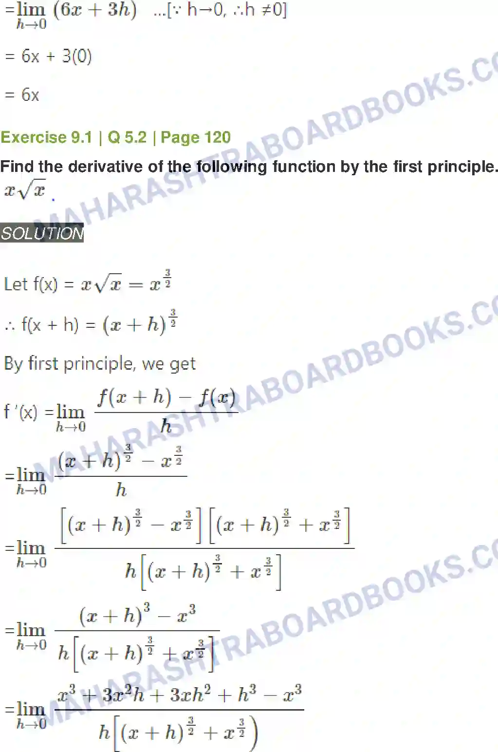 Maharashtra Board Solution Class-11 Mathematics+&+Statistics+-+1 Differentiation Image 14