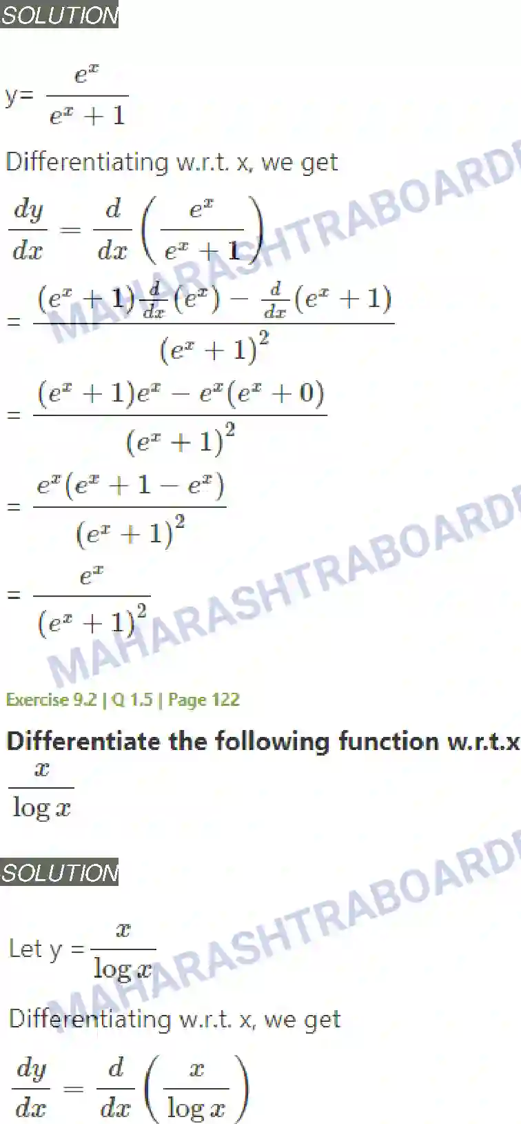 Maharashtra Board Solution Class-11 Mathematics+&+Statistics+-+1 Differentiation Image 20