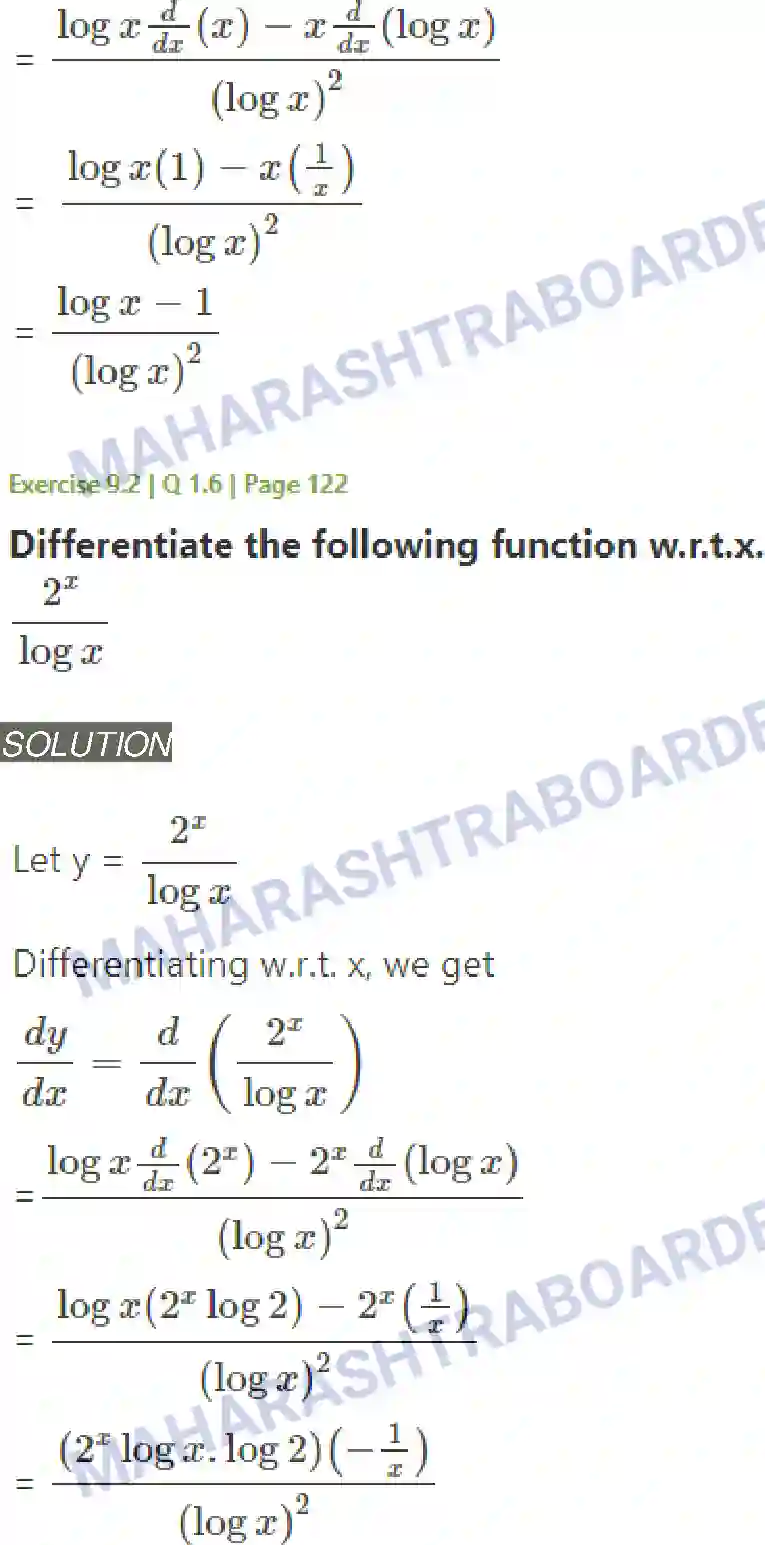 Maharashtra Board Solution Class-11 Mathematics+&+Statistics+-+1 Differentiation Image 21