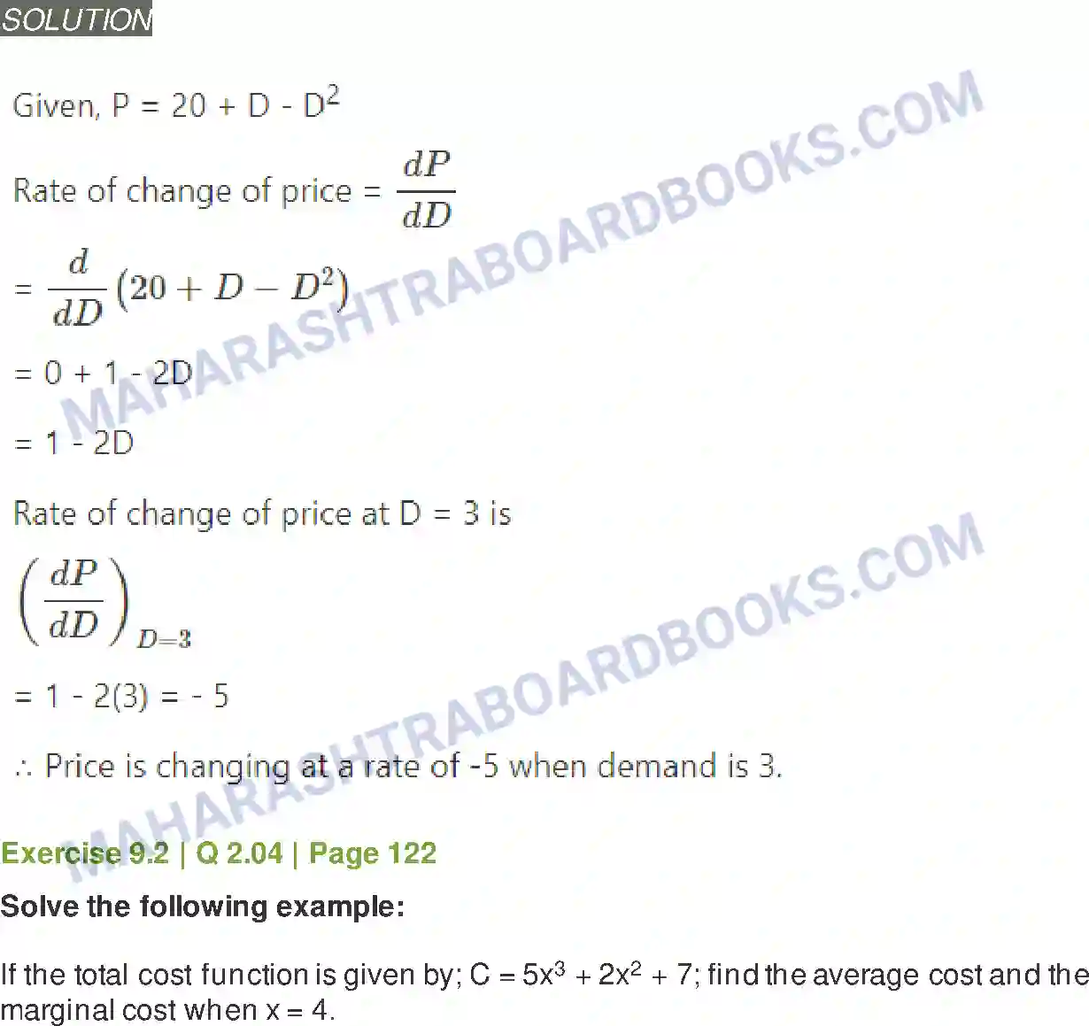 Maharashtra Board Solution Class-11 Mathematics+&+Statistics+-+1 Differentiation Image 26