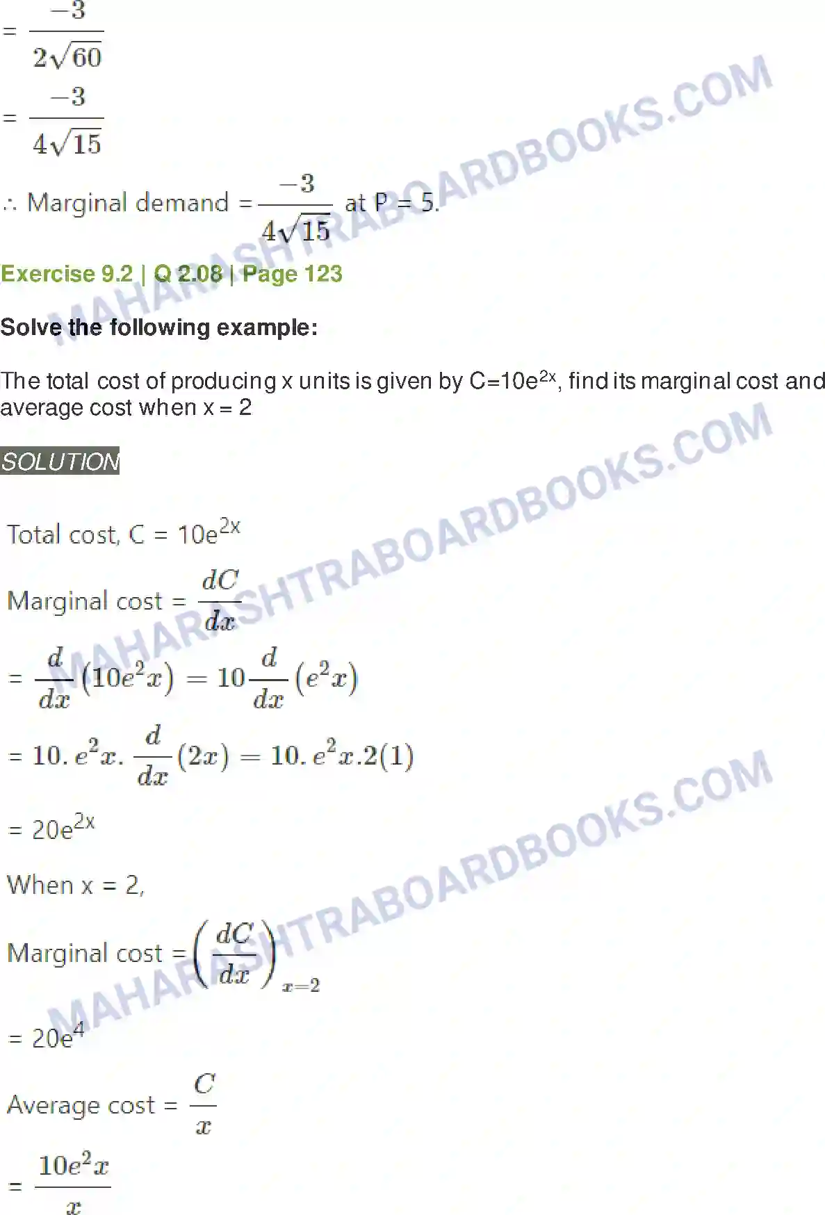 Maharashtra Board Solution Class-11 Mathematics+&+Statistics+-+1 Differentiation Image 31