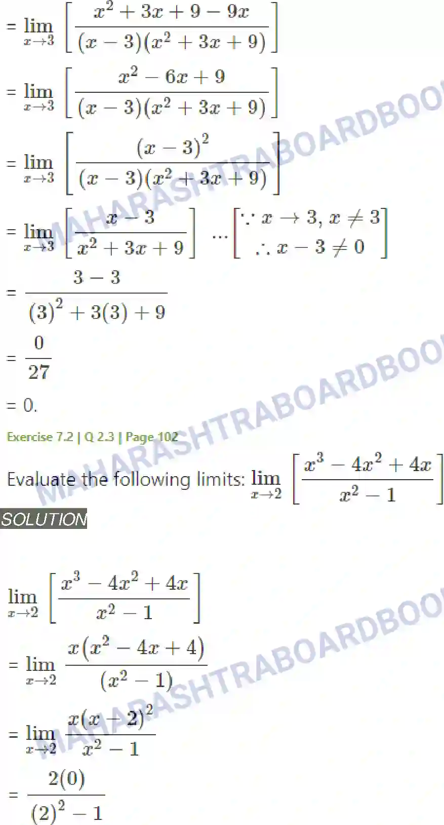 Maharashtra Board Solution Class-11 Mathematics+&+Statistics+-+1 Limits Image 13