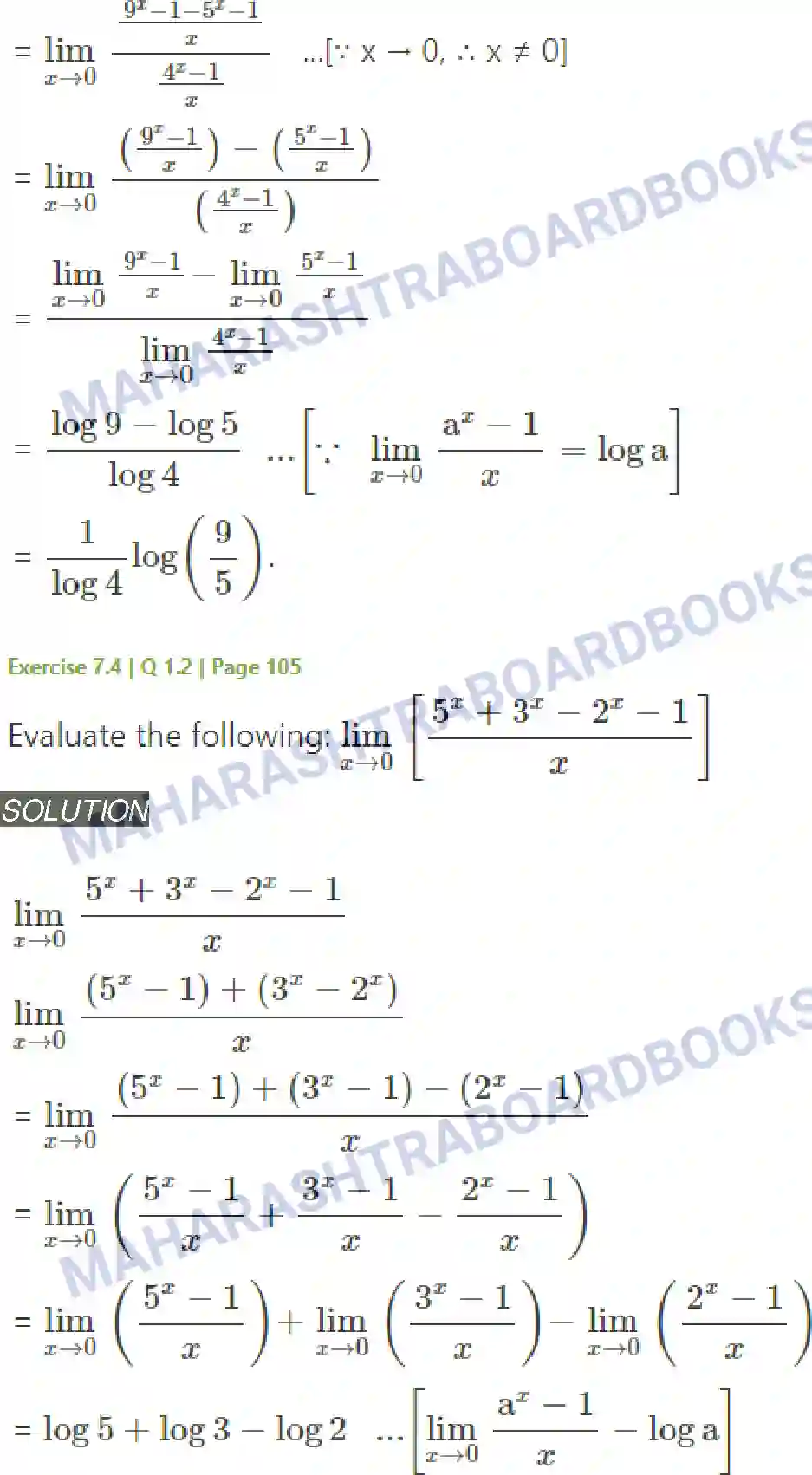 Maharashtra Board Solution Class-11 Mathematics+&+Statistics+-+1 Limits Image 29