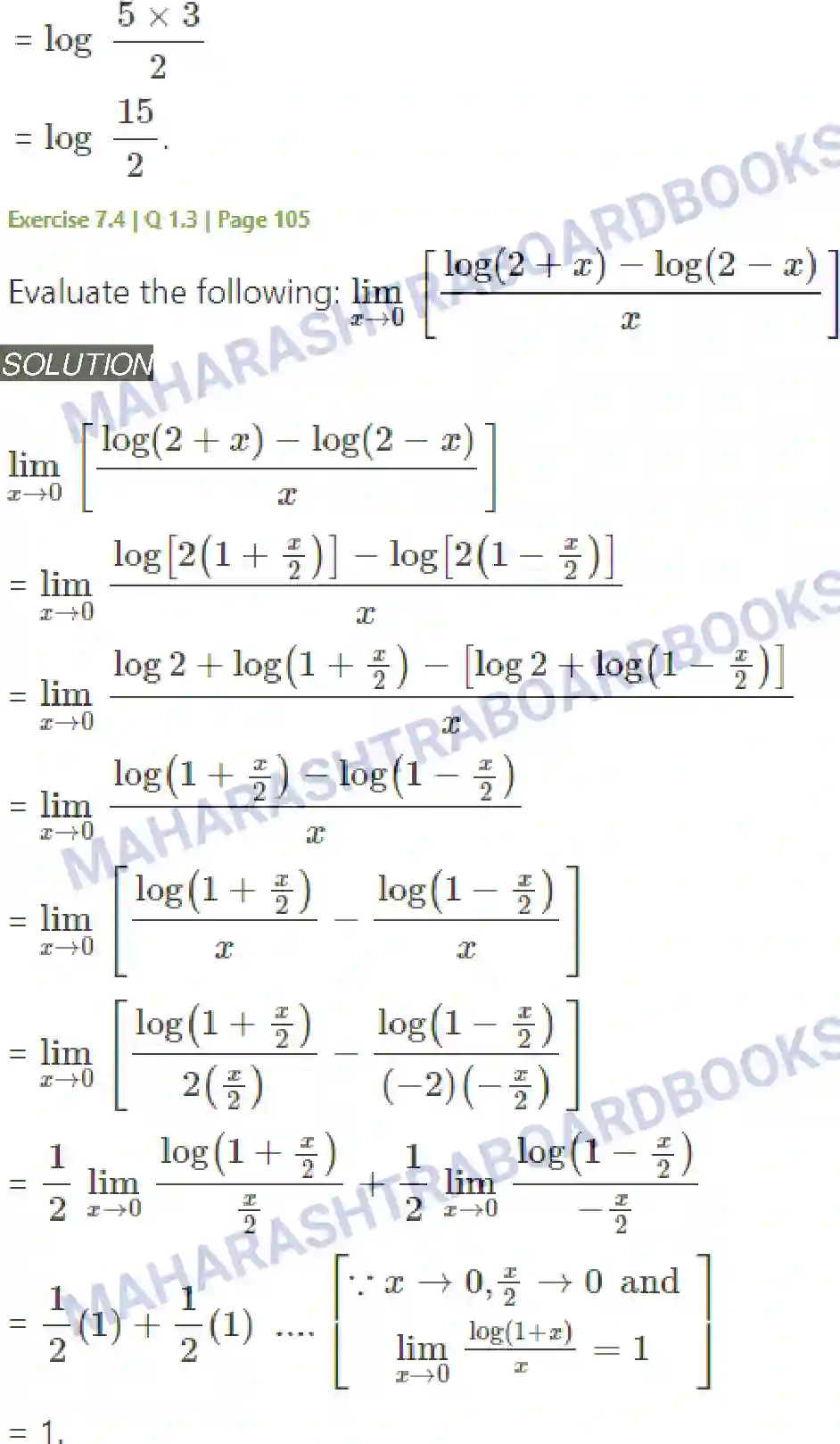 Maharashtra Board Solution Class-11 Mathematics+&+Statistics+-+1 Limits Image 30