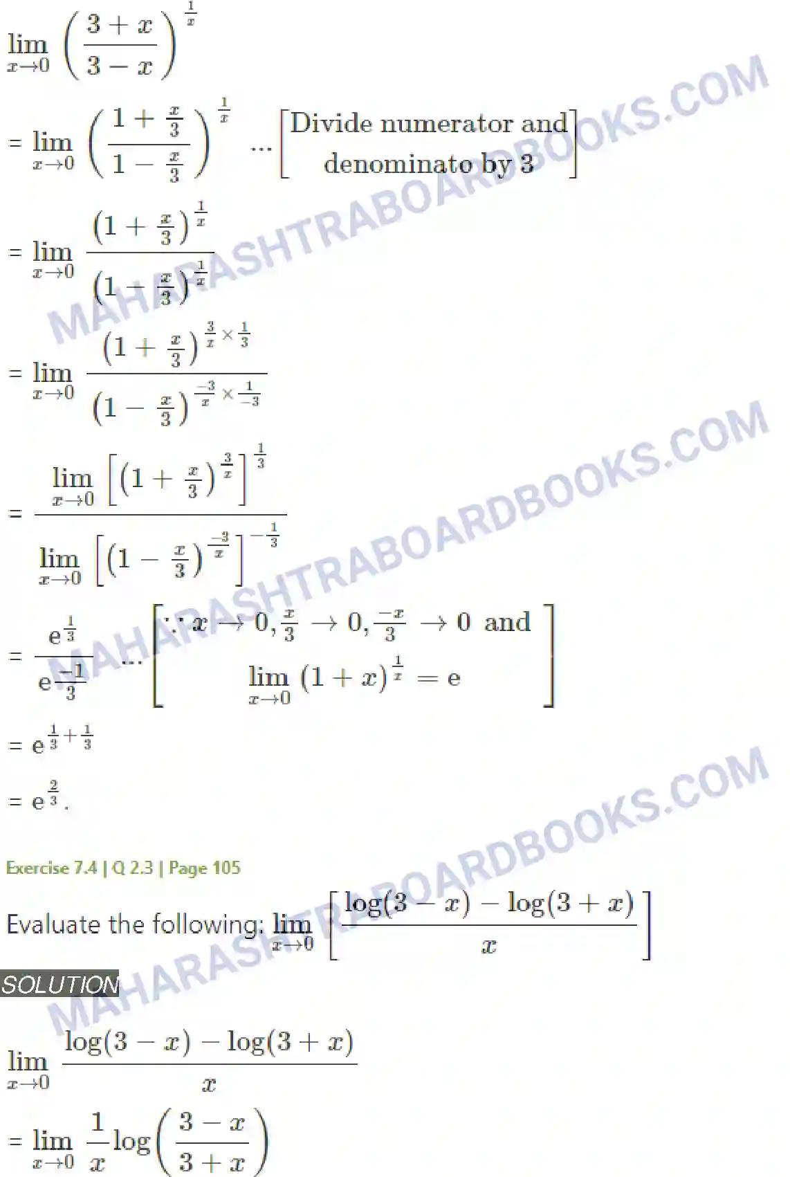 Maharashtra Board Solution Class-11 Mathematics+&+Statistics+-+1 Limits Image 32