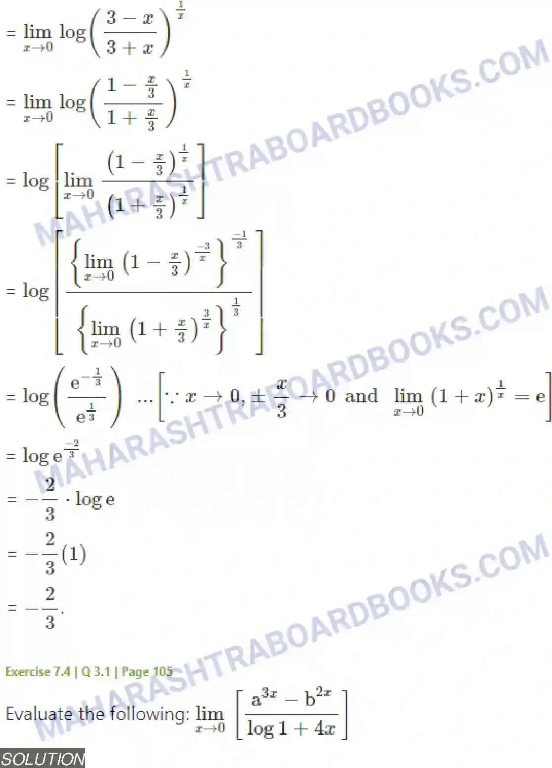 Maharashtra Board Solution Class-11 Mathematics+&+Statistics+-+1 Limits Image 33