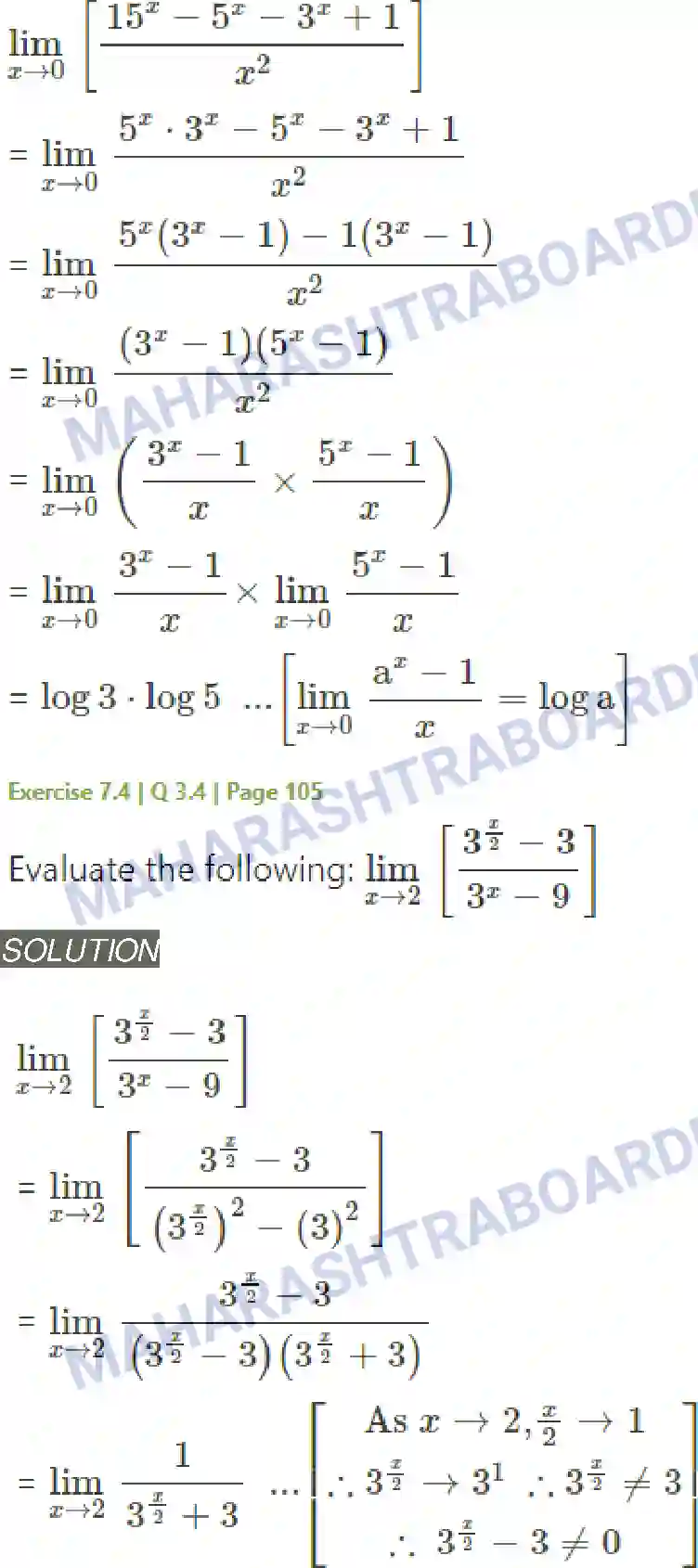 Maharashtra Board Solution Class-11 Mathematics+&+Statistics+-+1 Limits Image 36