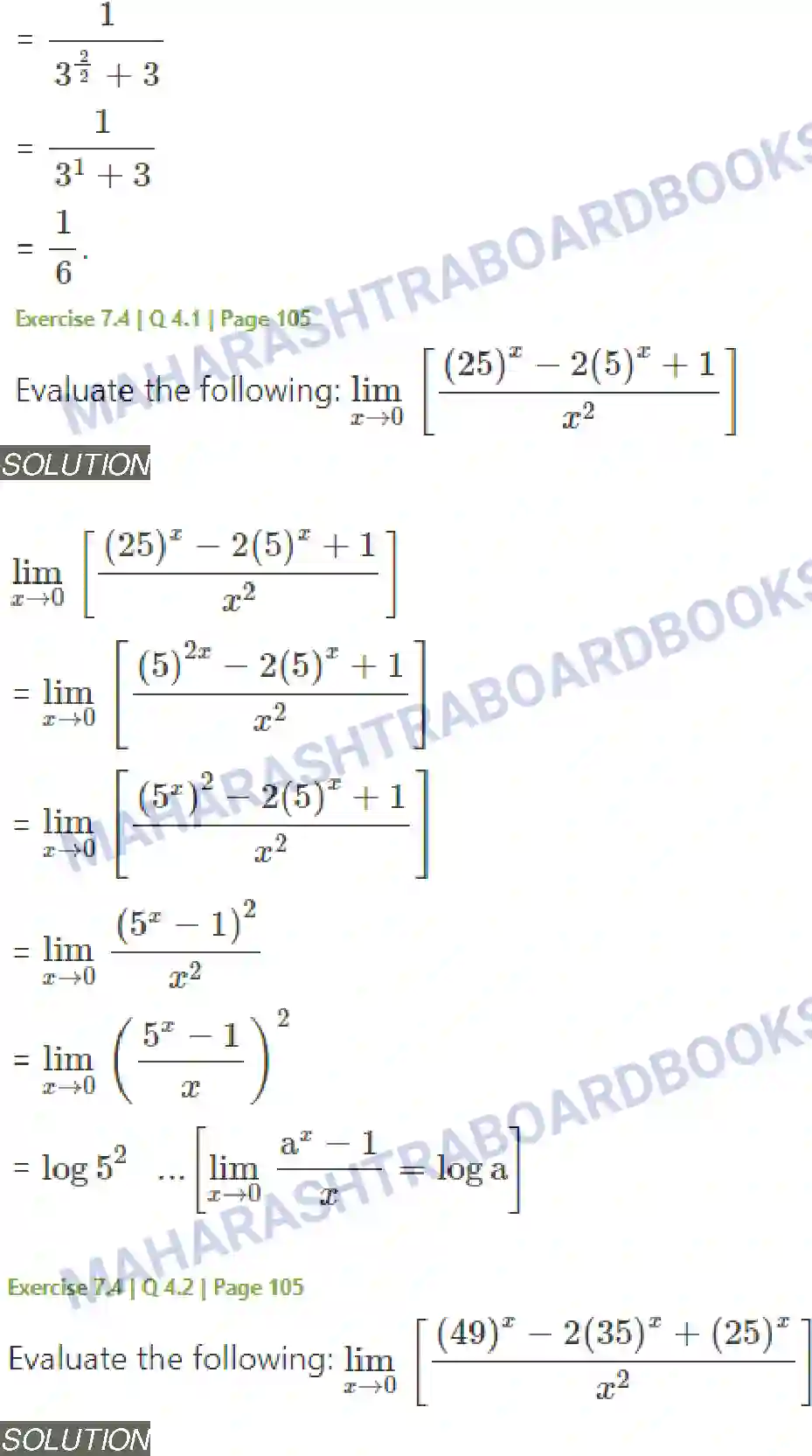 Maharashtra Board Solution Class-11 Mathematics+&+Statistics+-+1 Limits Image 37