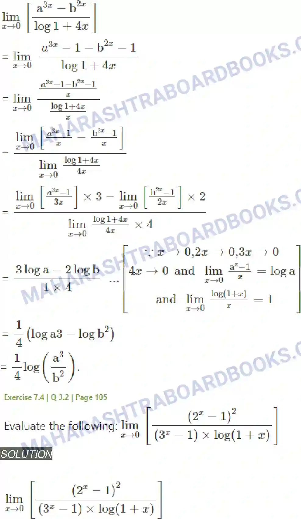 Maharashtra Board Solution Class-11 Mathematics+&+Statistics+-+1 Limits Image 44