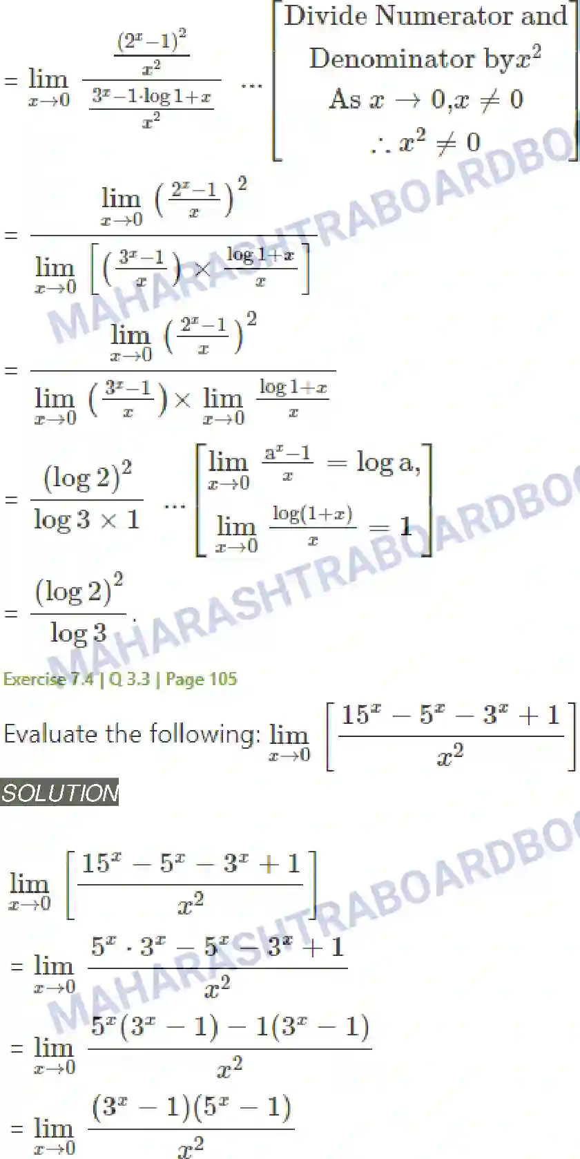 Maharashtra Board Solution Class-11 Mathematics+&+Statistics+-+1 Limits Image 45