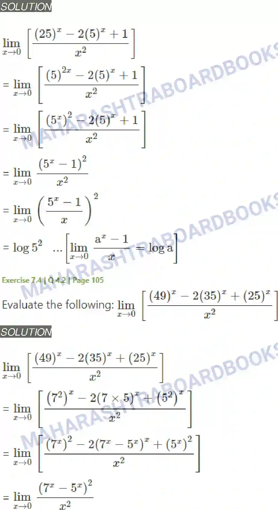 Maharashtra Board Solution Class-11 Mathematics+&+Statistics+-+1 Limits Image 47