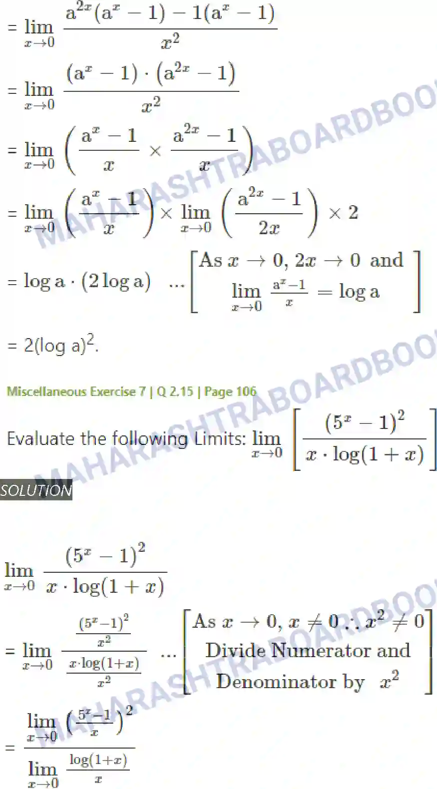 Maharashtra Board Solution Class-11 Mathematics+&+Statistics+-+1 Limits Image 58