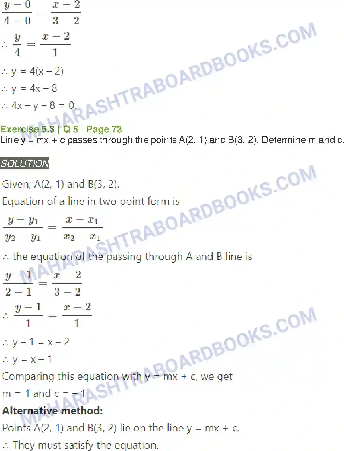 Maharashtra Board Solution Class-11 Mathematics+&+Statistics+-+1 Locus and Straight Line Image 13