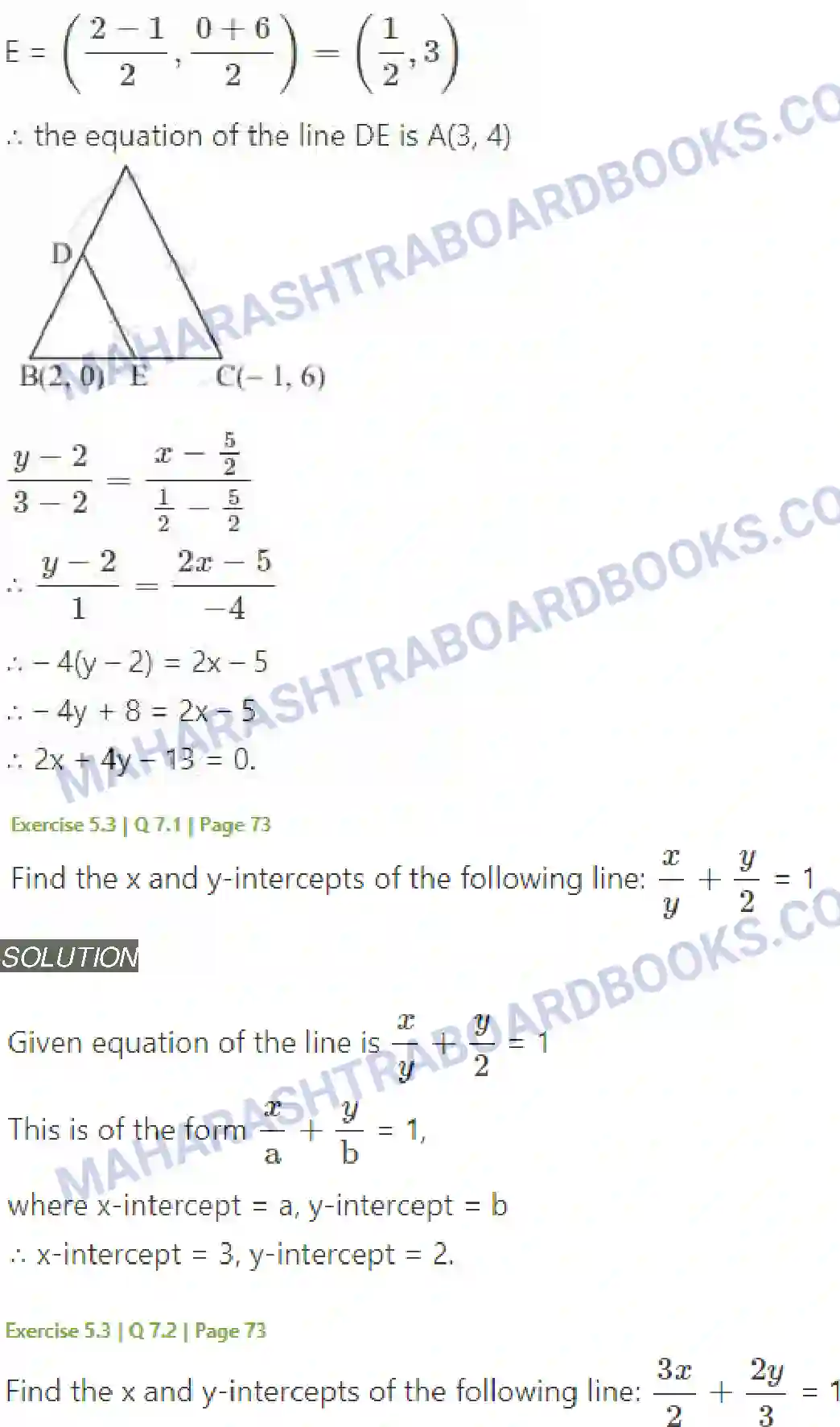 Maharashtra Board Solution Class-11 Mathematics+&+Statistics+-+1 Locus and Straight Line Image 16