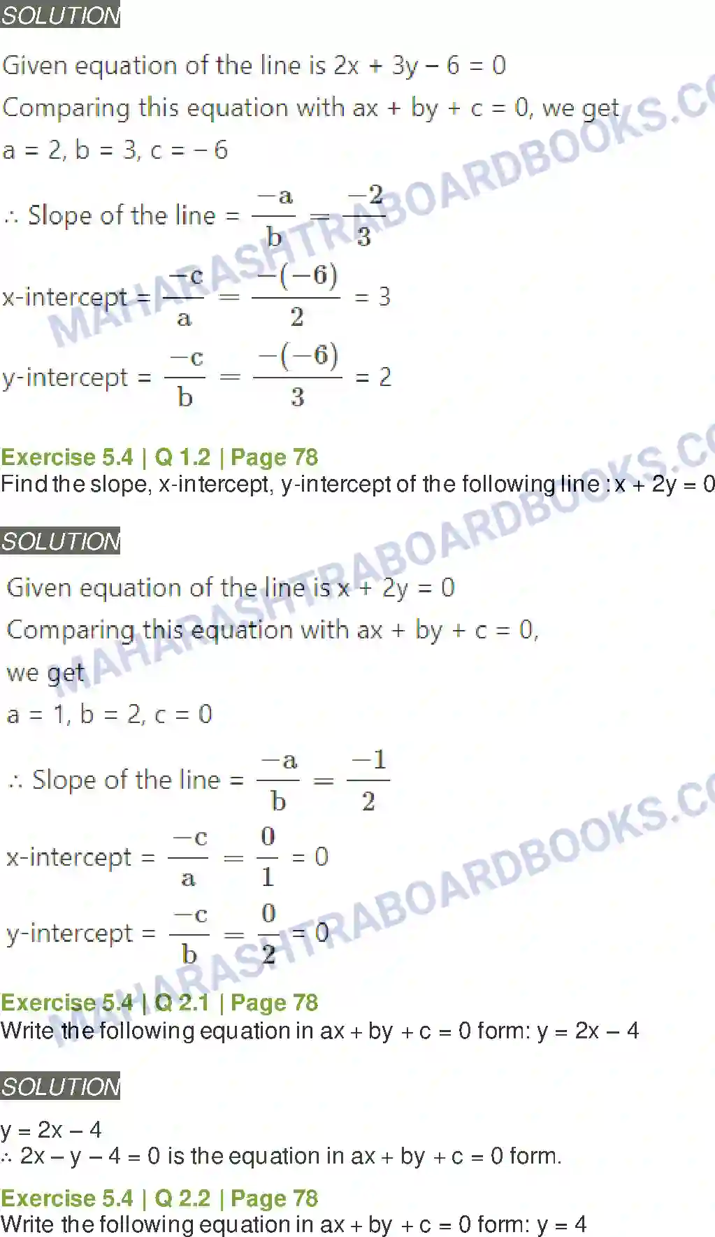 Maharashtra Board Solution Class-11 Mathematics+&+Statistics+-+1 Locus and Straight Line Image 20