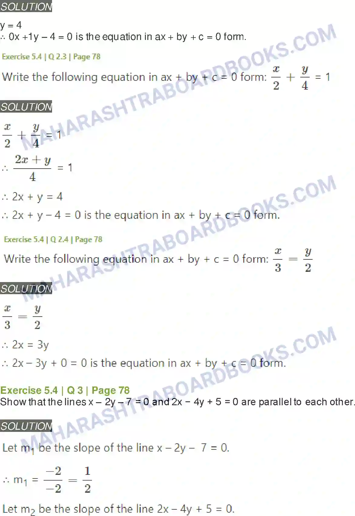 Maharashtra Board Solution Class-11 Mathematics+&+Statistics+-+1 Locus and Straight Line Image 21