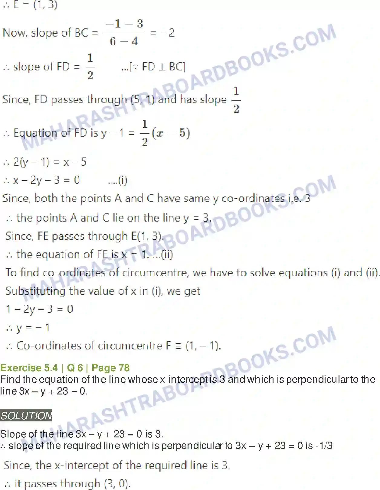 Maharashtra Board Solution Class-11 Mathematics+&+Statistics+-+1 Locus and Straight Line Image 24