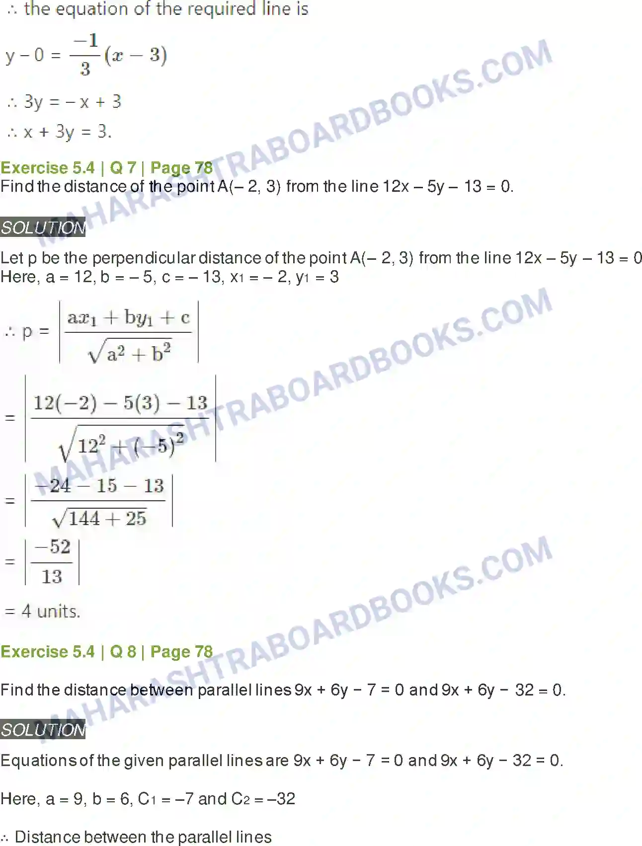 Maharashtra Board Solution Class-11 Mathematics+&+Statistics+-+1 Locus and Straight Line Image 25