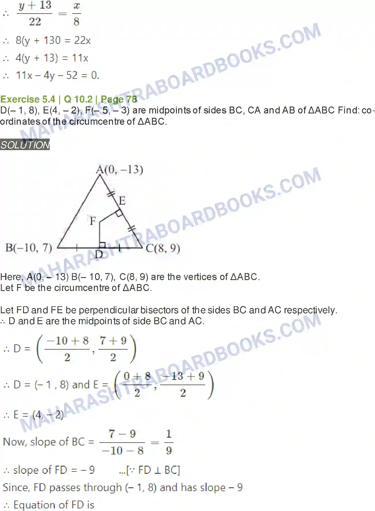 Maharashtra Board Solution Class-11 Mathematics+&+Statistics+-+1 Locus and Straight Line Image 30