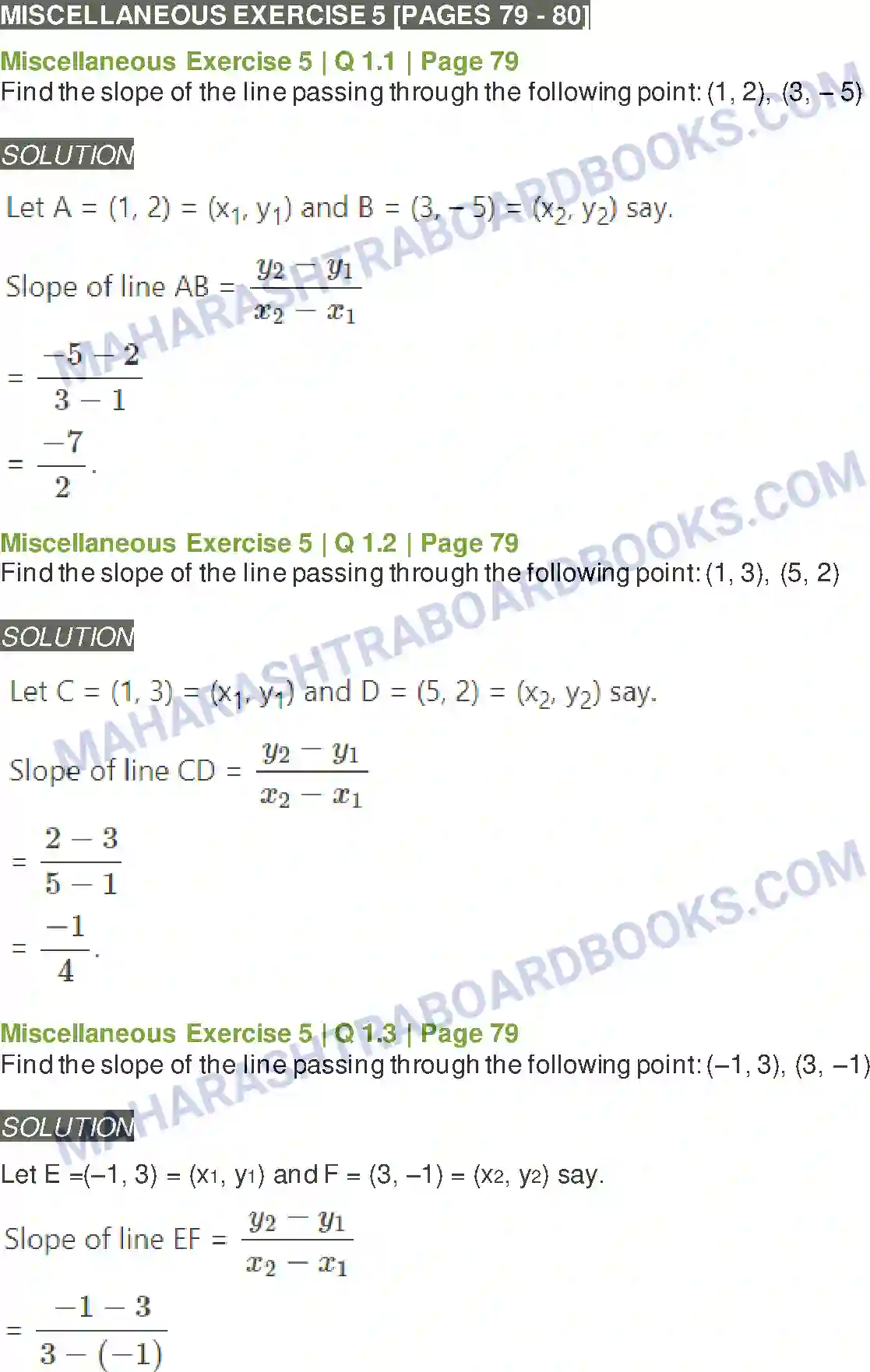 Maharashtra Board Solution Class-11 Mathematics+&+Statistics+-+1 Locus and Straight Line Image 32