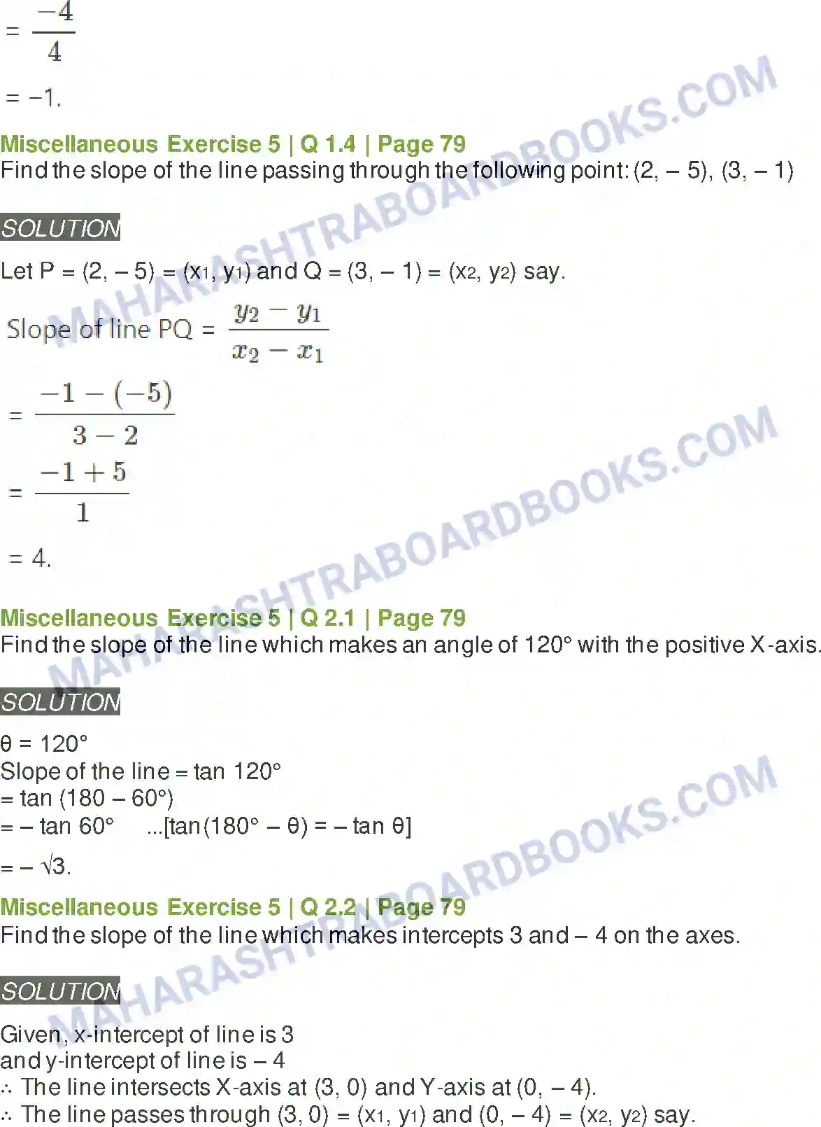 Maharashtra Board Solution Class-11 Mathematics+&+Statistics+-+1 Locus and Straight Line Image 33