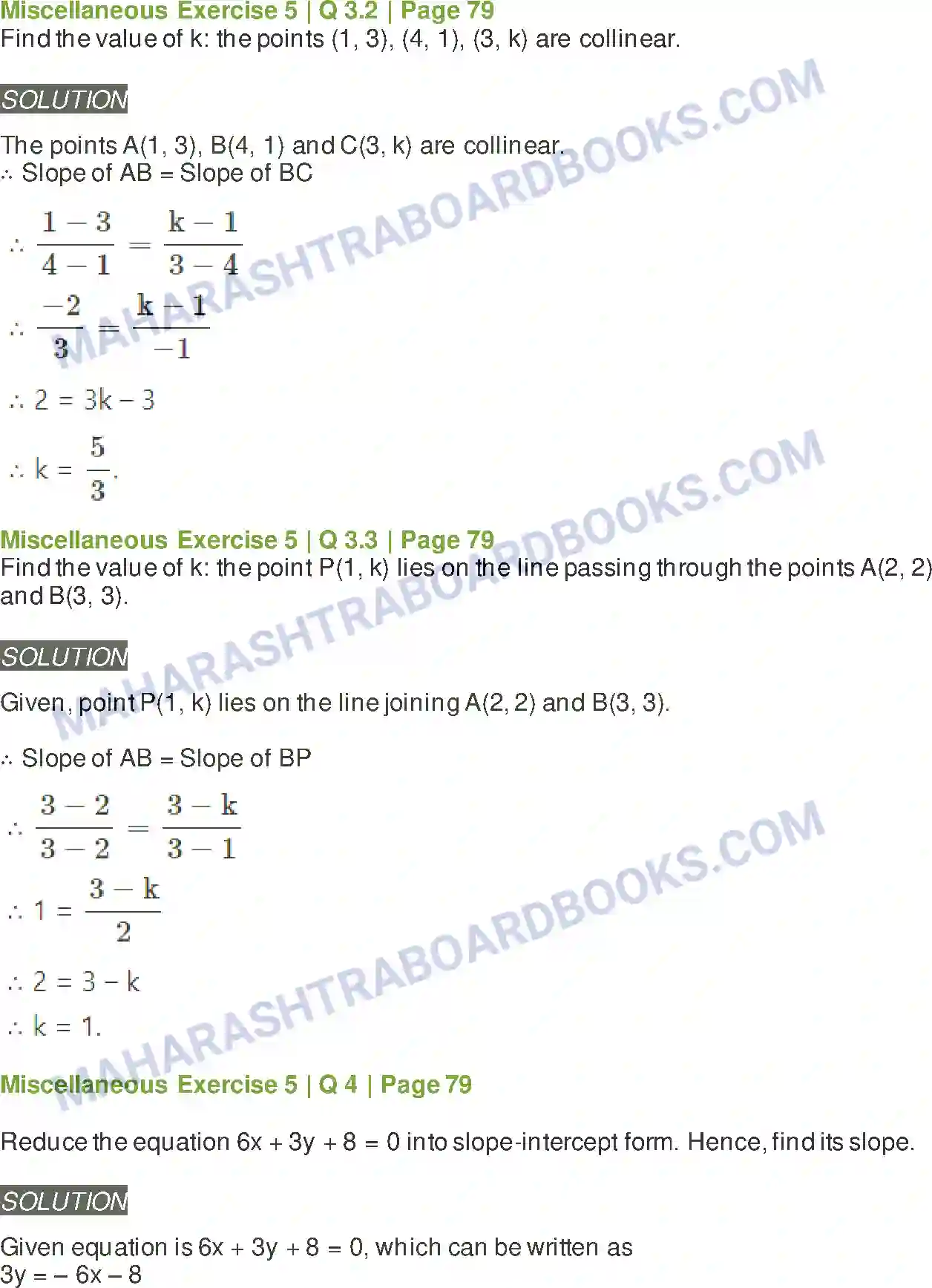 Maharashtra Board Solution Class-11 Mathematics+&+Statistics+-+1 Locus and Straight Line Image 35