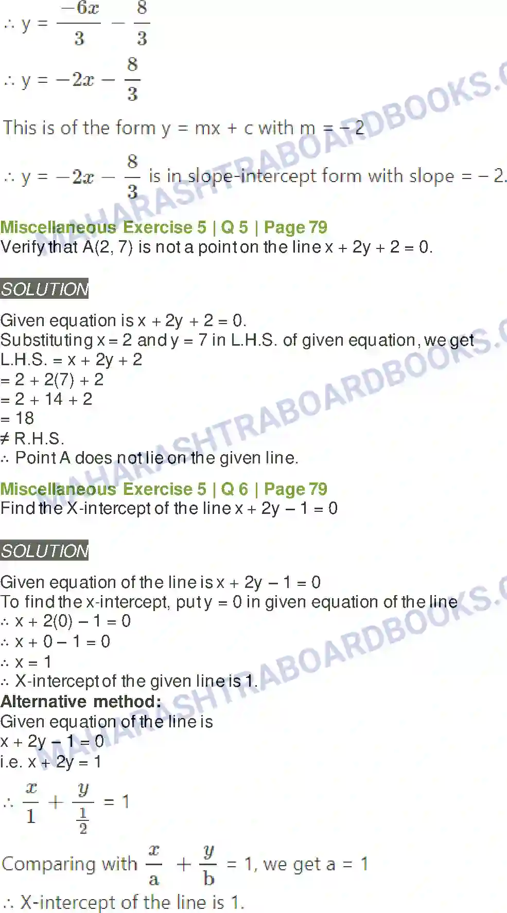 Maharashtra Board Solution Class-11 Mathematics+&+Statistics+-+1 Locus and Straight Line Image 36