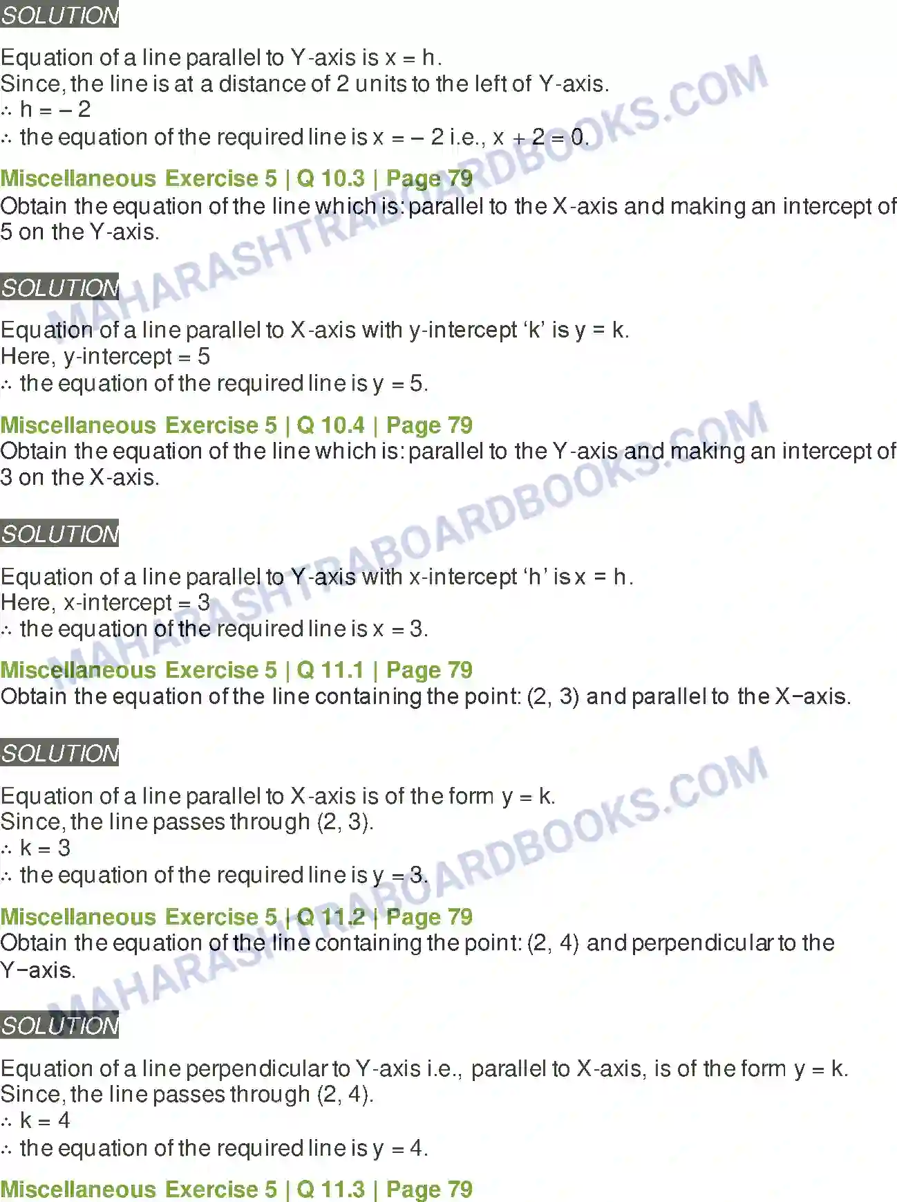 Maharashtra Board Solution Class-11 Mathematics+&+Statistics+-+1 Locus and Straight Line Image 38