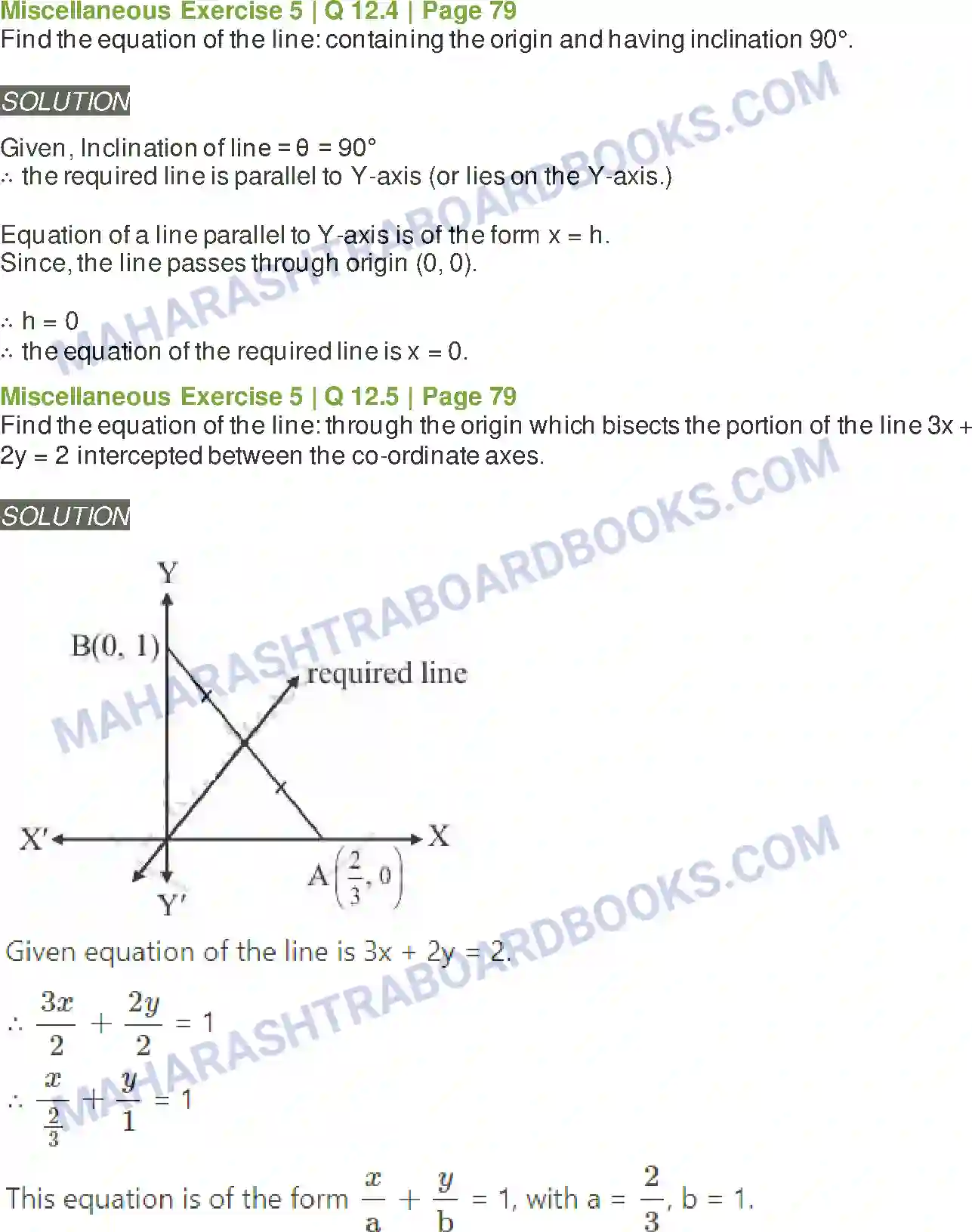 Maharashtra Board Solution Class-11 Mathematics+&+Statistics+-+1 Locus and Straight Line Image 40