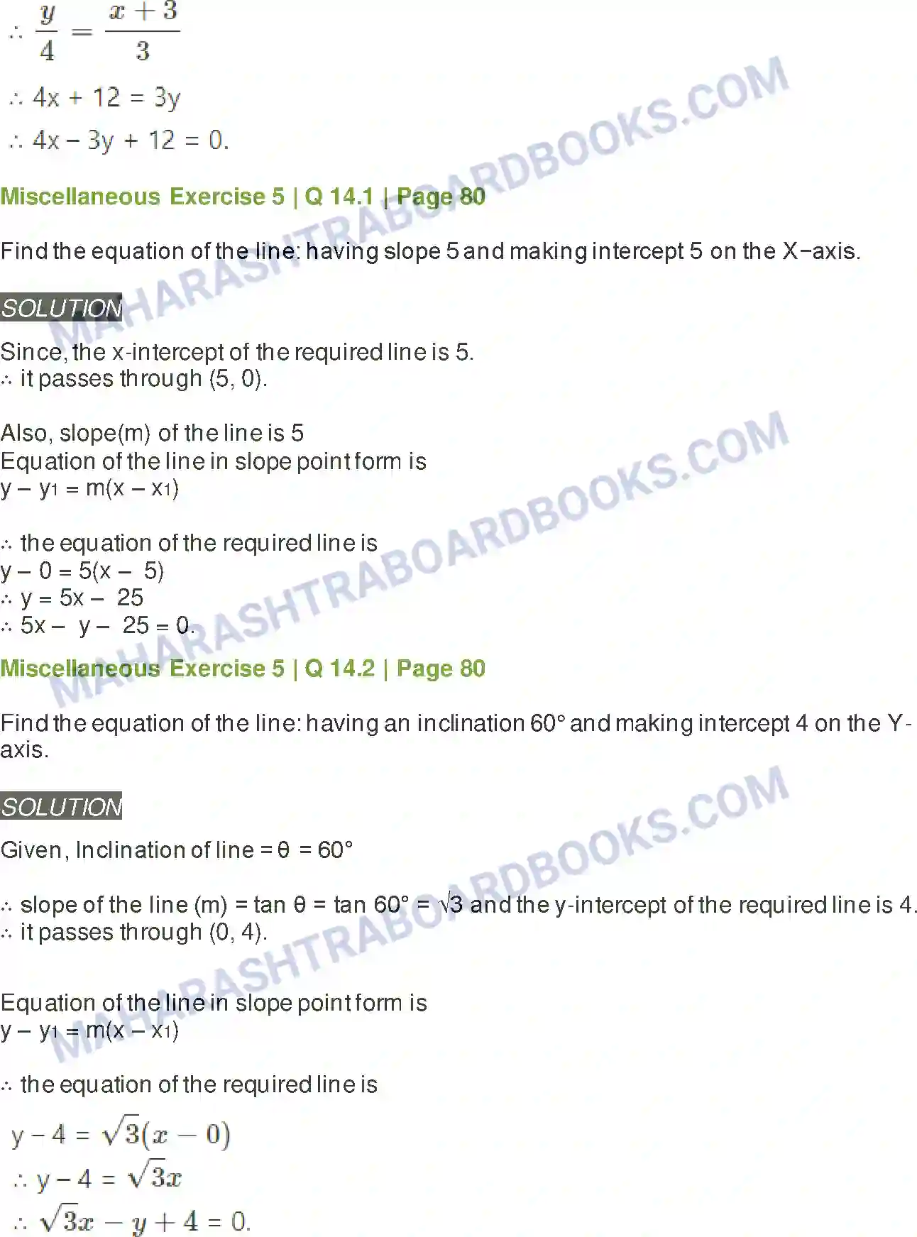 Maharashtra Board Solution Class-11 Mathematics+&+Statistics+-+1 Locus and Straight Line Image 42