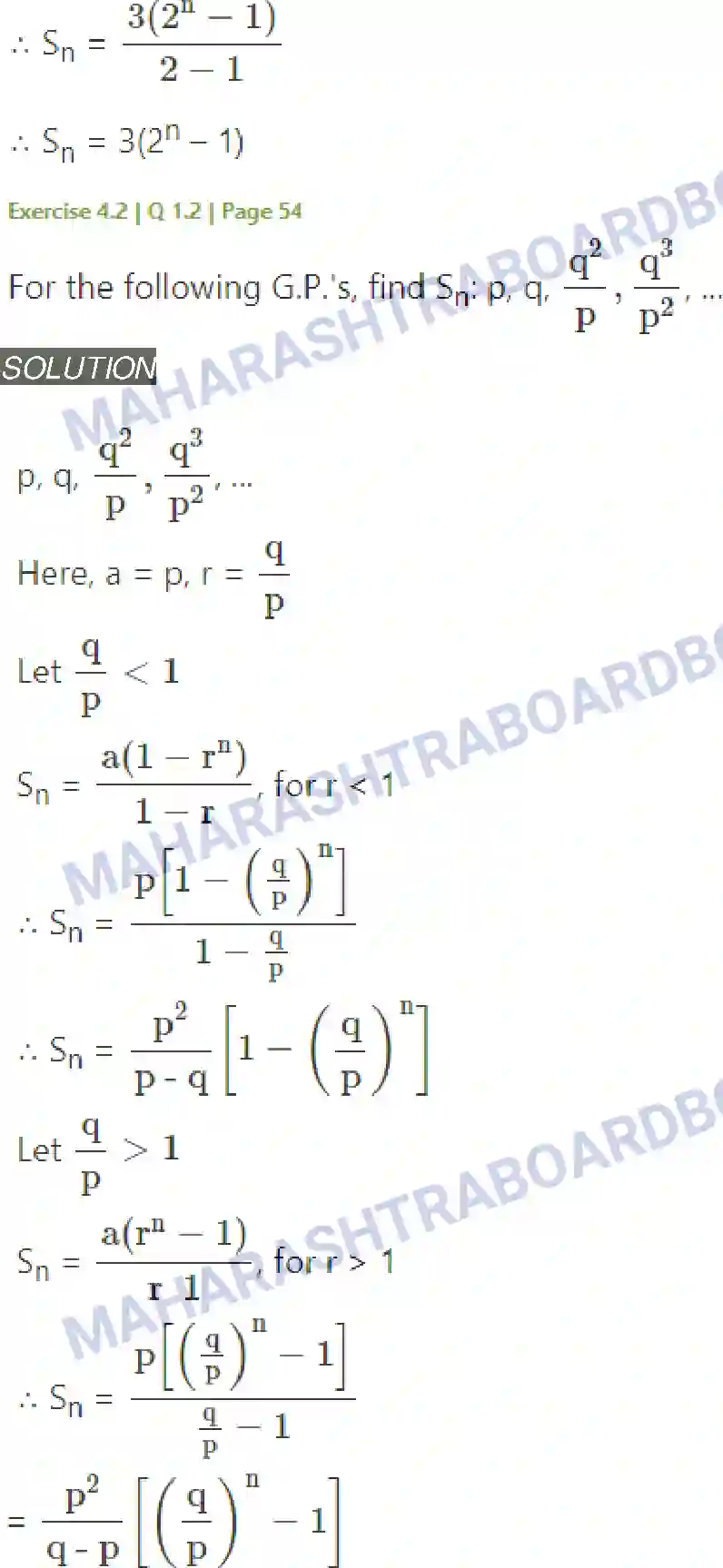 Maharashtra Board Solution Class-11 Mathematics+&+Statistics+-+1 Sequences and Series Image 13
