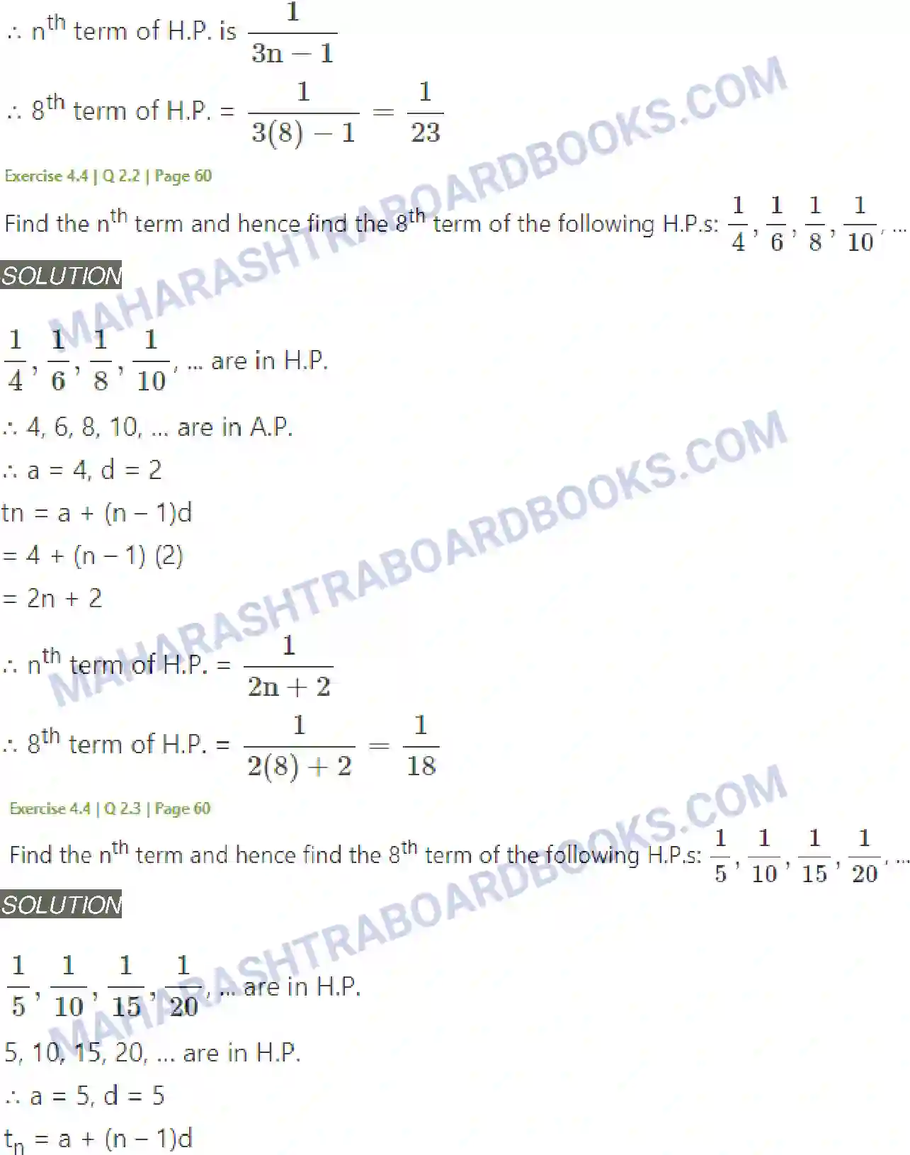 Maharashtra Board Solution Class-11 Mathematics+&+Statistics+-+1 Sequences and Series Image 36