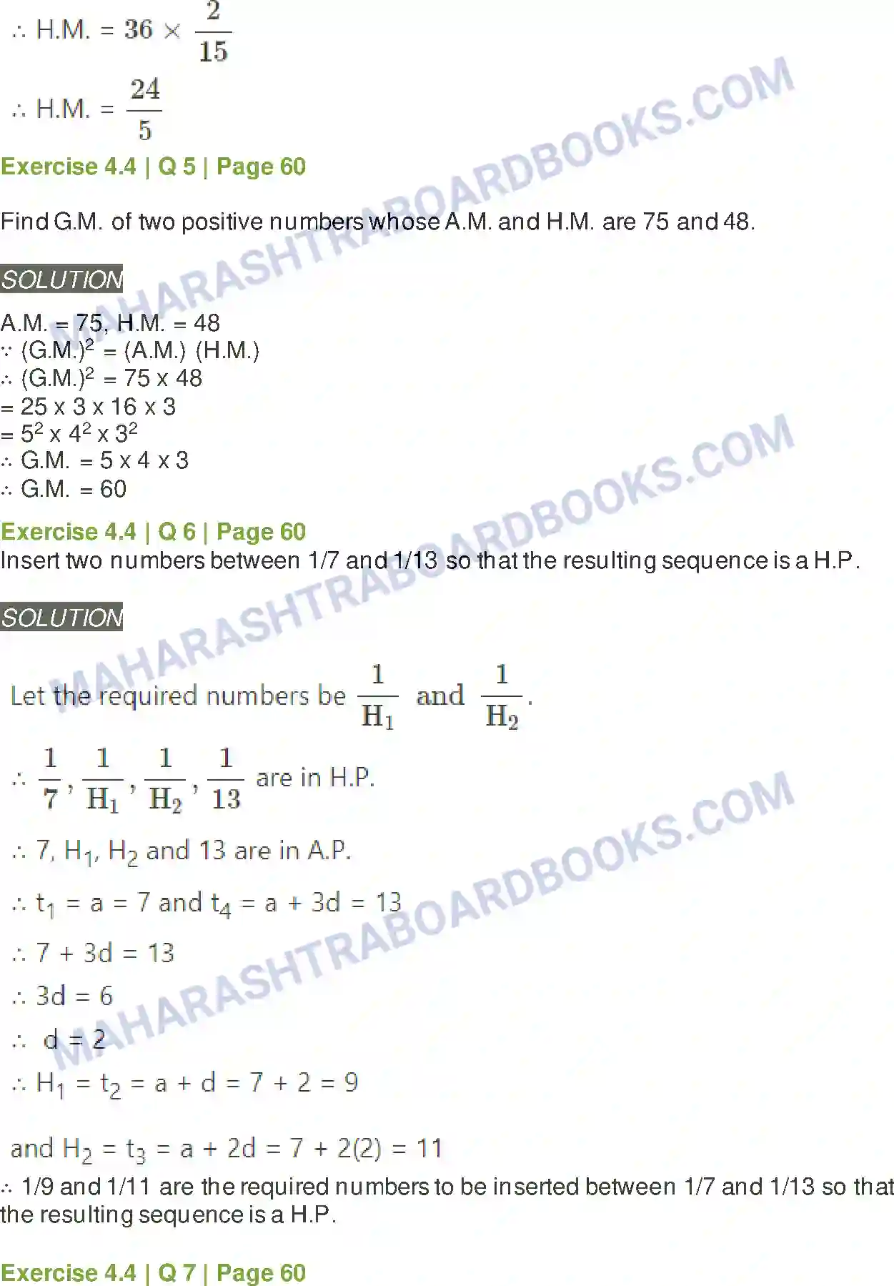 Maharashtra Board Solution Class-11 Mathematics+&+Statistics+-+1 Sequences and Series Image 38