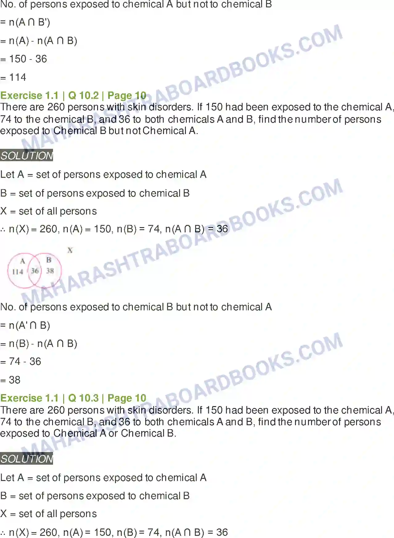 Maharashtra Board Solution Class-11 Mathematics+&+Statistics+-+1 Sets and Relations Image 12