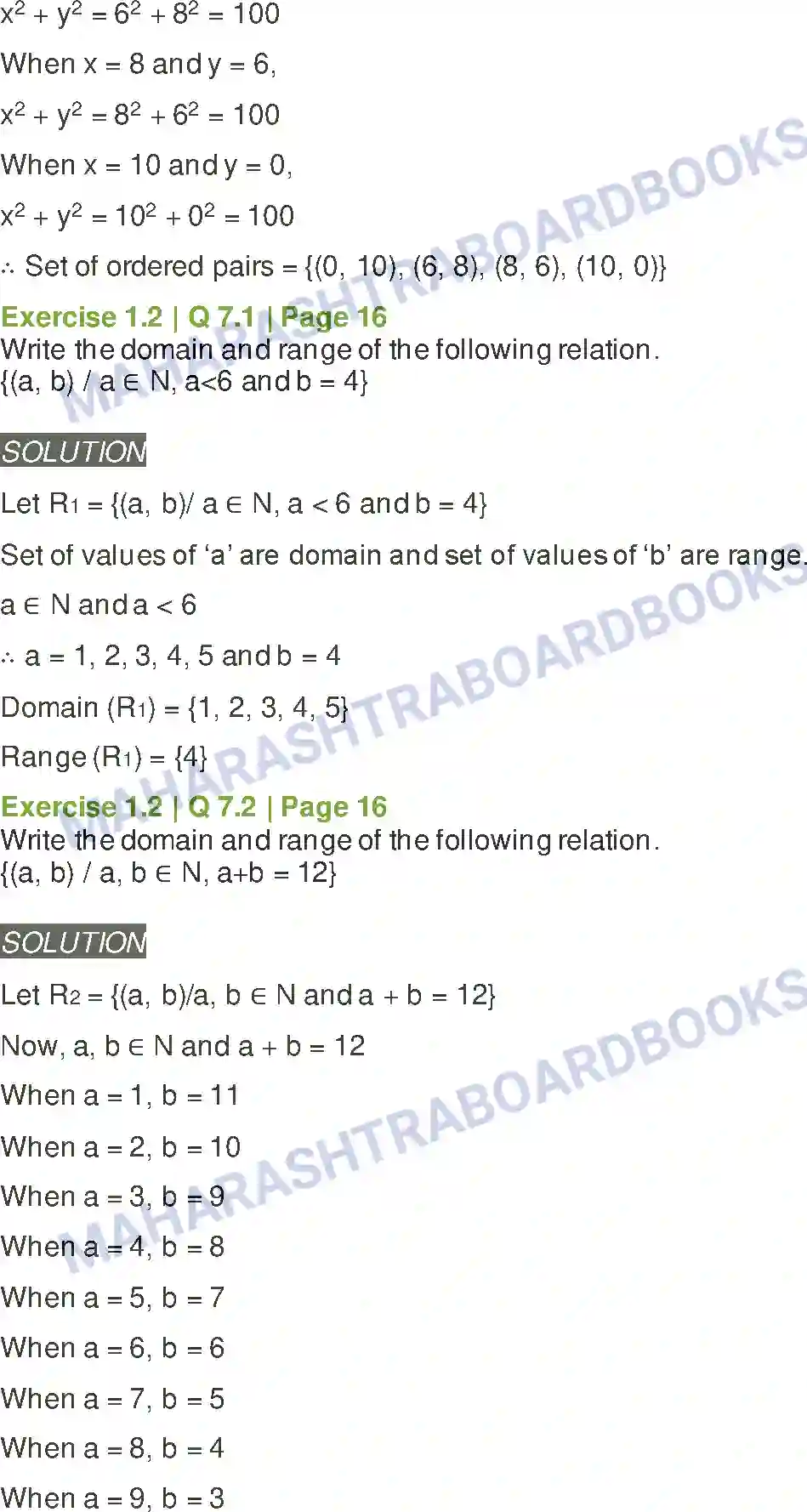 Maharashtra Board Solution Class-11 Mathematics+&+Statistics+-+1 Sets and Relations Image 17