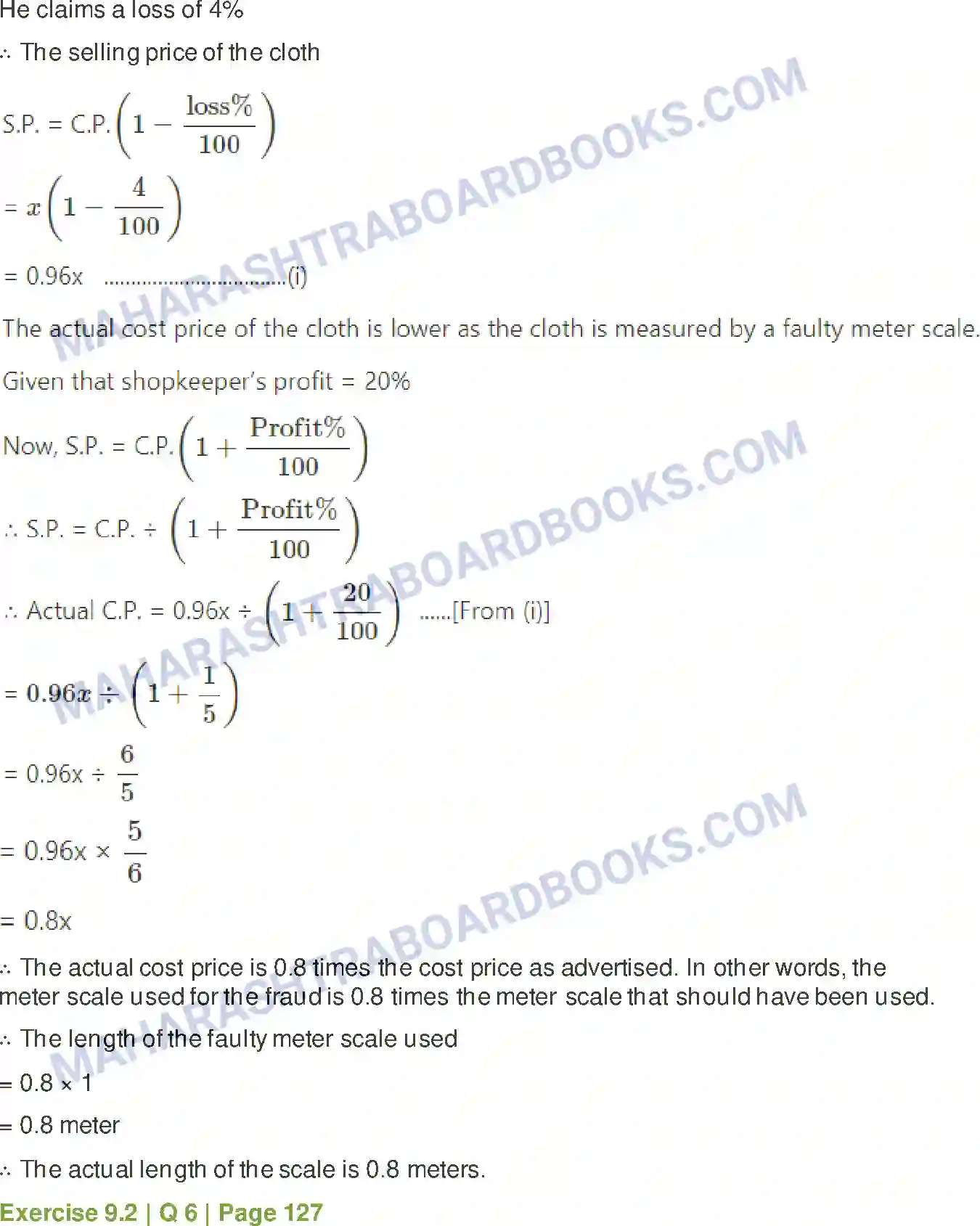 Maharashtra Board Solution Class-11 Mathematics+&+Statistics+-+2 Commercial Mathematics Image 12