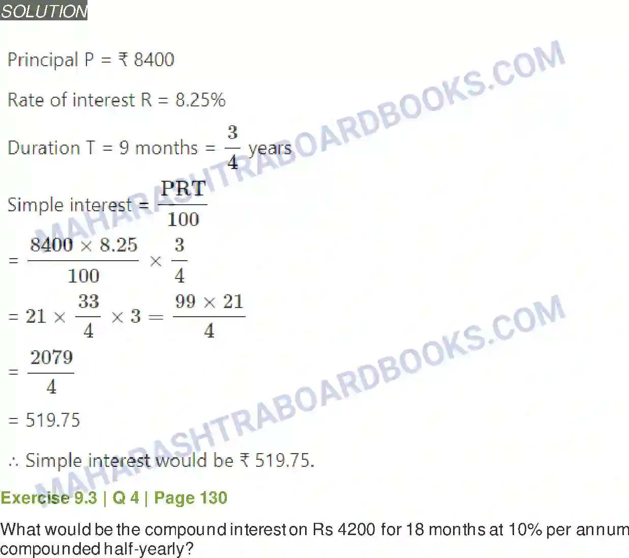 Maharashtra Board Solution Class-11 Mathematics+&+Statistics+-+2 Commercial Mathematics Image 26