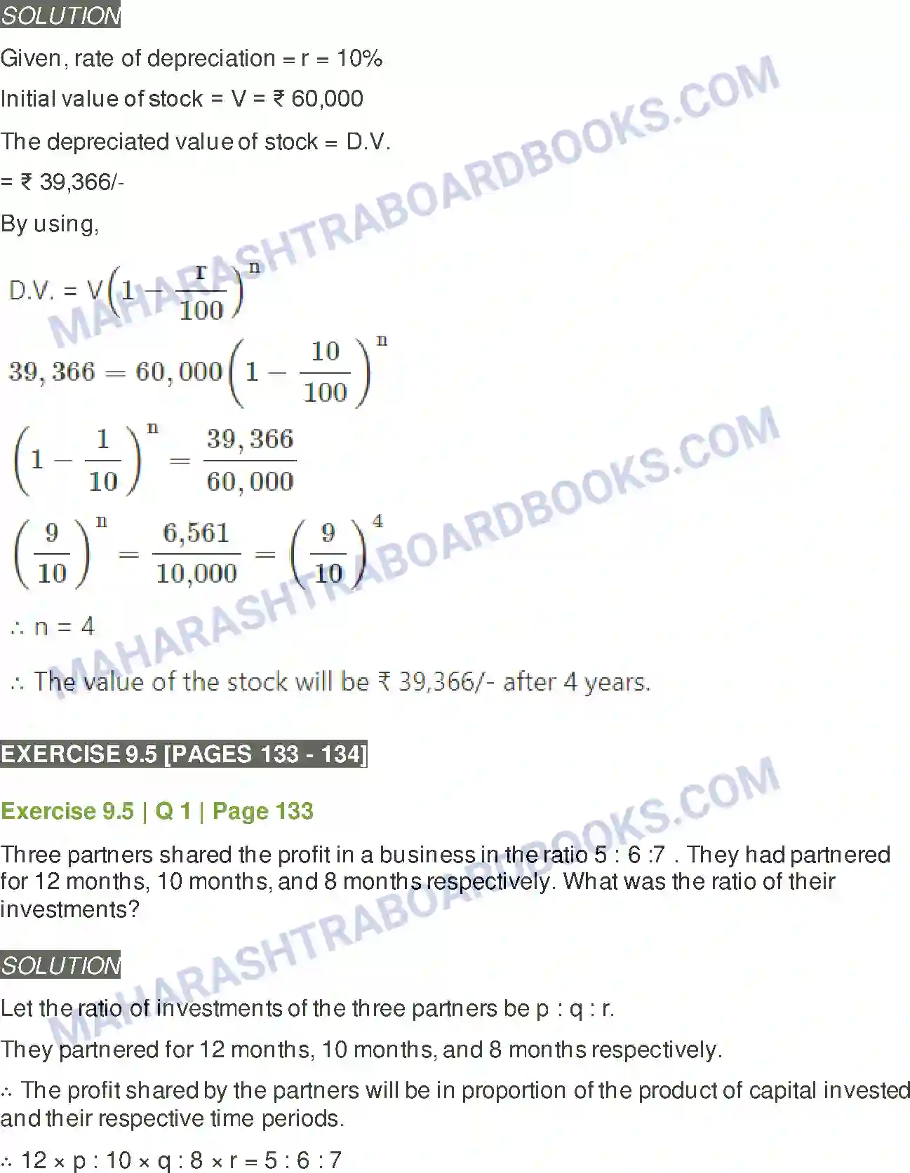 Maharashtra Board Solution Class-11 Mathematics+&+Statistics+-+2 Commercial Mathematics Image 39