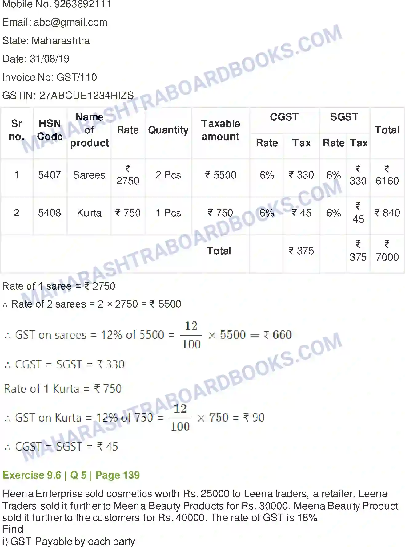 Maharashtra Board Solution Class-11 Mathematics+&+Statistics+-+2 Commercial Mathematics Image 51