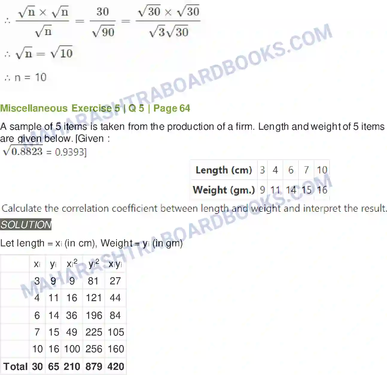 Maharashtra Board Solution Class-11 Mathematics+&+Statistics+-+2 Correlation Image 15