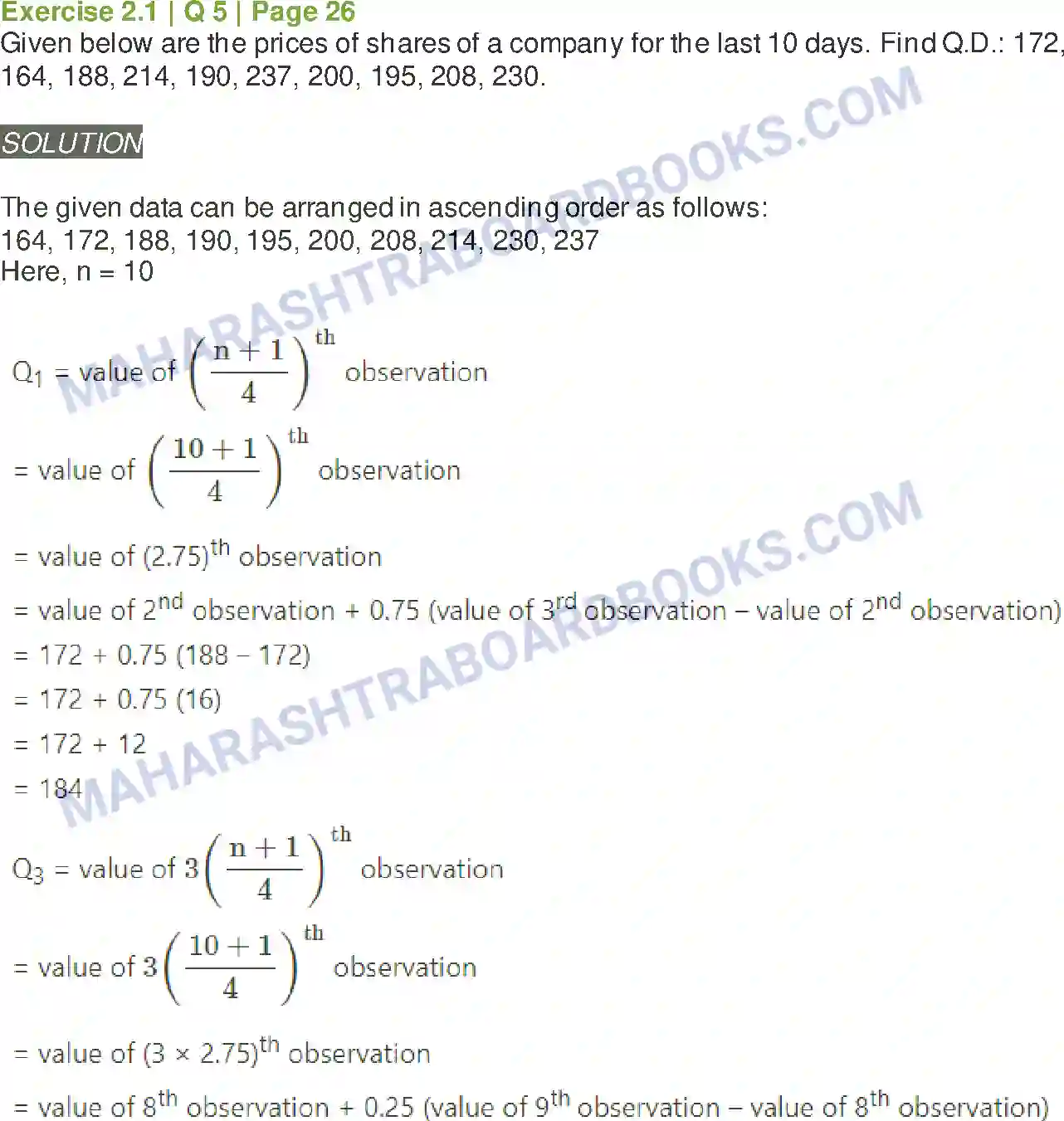 Maharashtra Board Solution class-11 Mathematics+&+Statistics+-+2 Measures of Dispersion Image 3