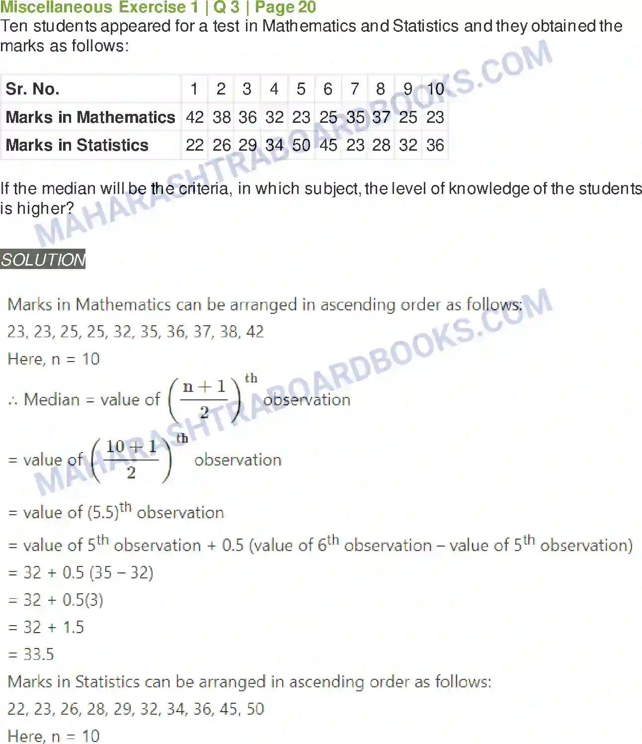 Maharashtra Board Solution Class-11 Mathematics+&+Statistics+-+2 Partition Values Image 55