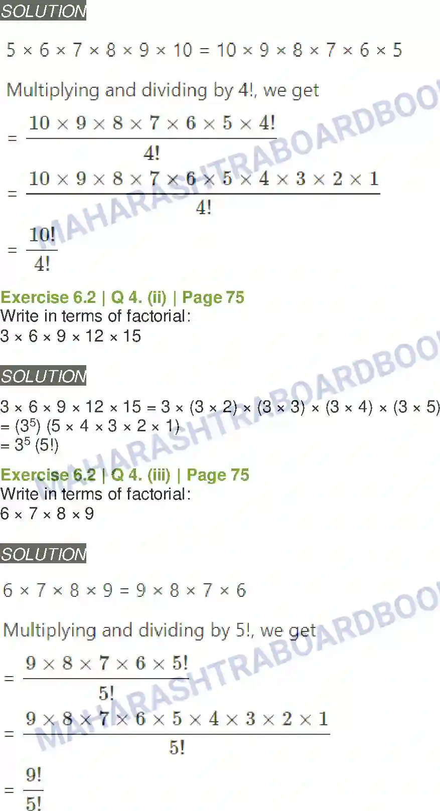 Maharashtra Board Solution class-11 Mathematics+&+Statistics+-+2 Permutations and Combinations Image 13