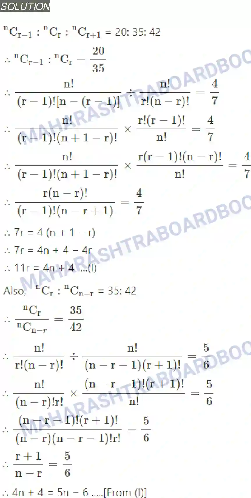 Maharashtra Board Solution class-11 Mathematics+&+Statistics+-+2 Permutations and Combinations Image 54