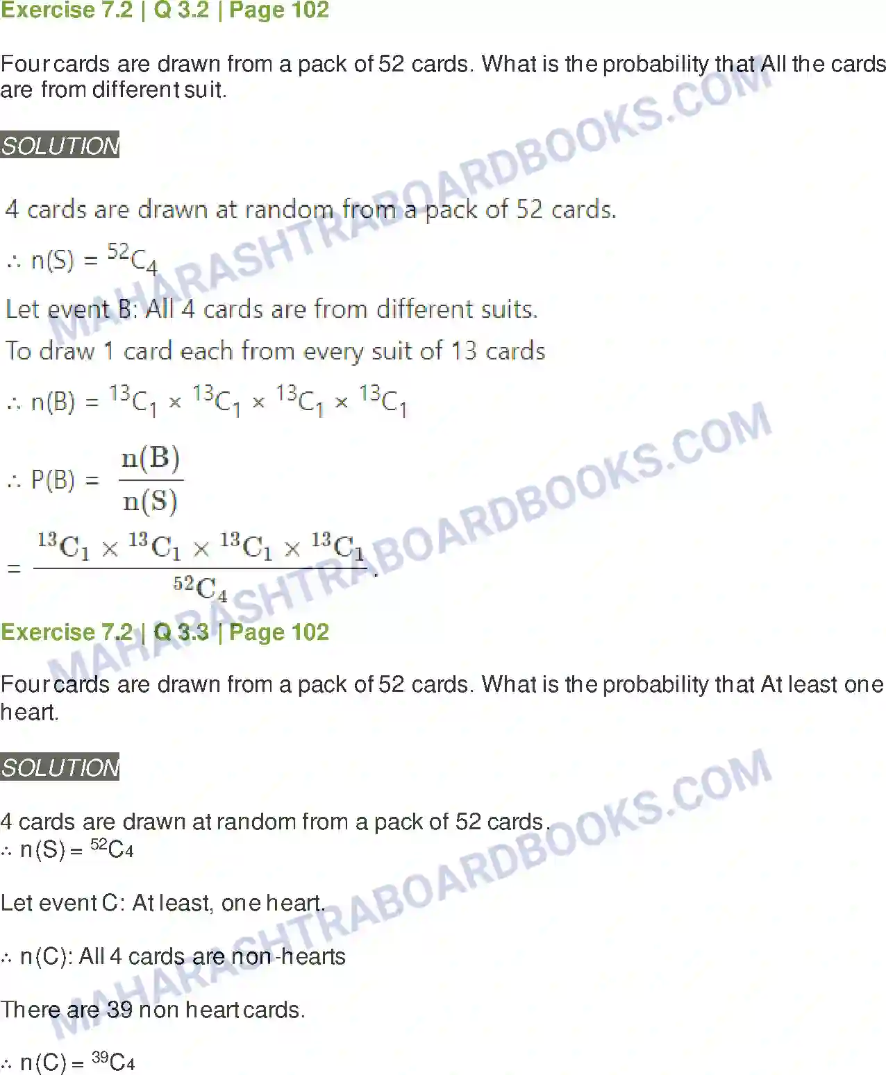 Maharashtra Board Solution class-11 Mathematics+&+Statistics+-+2 Probability Image 15