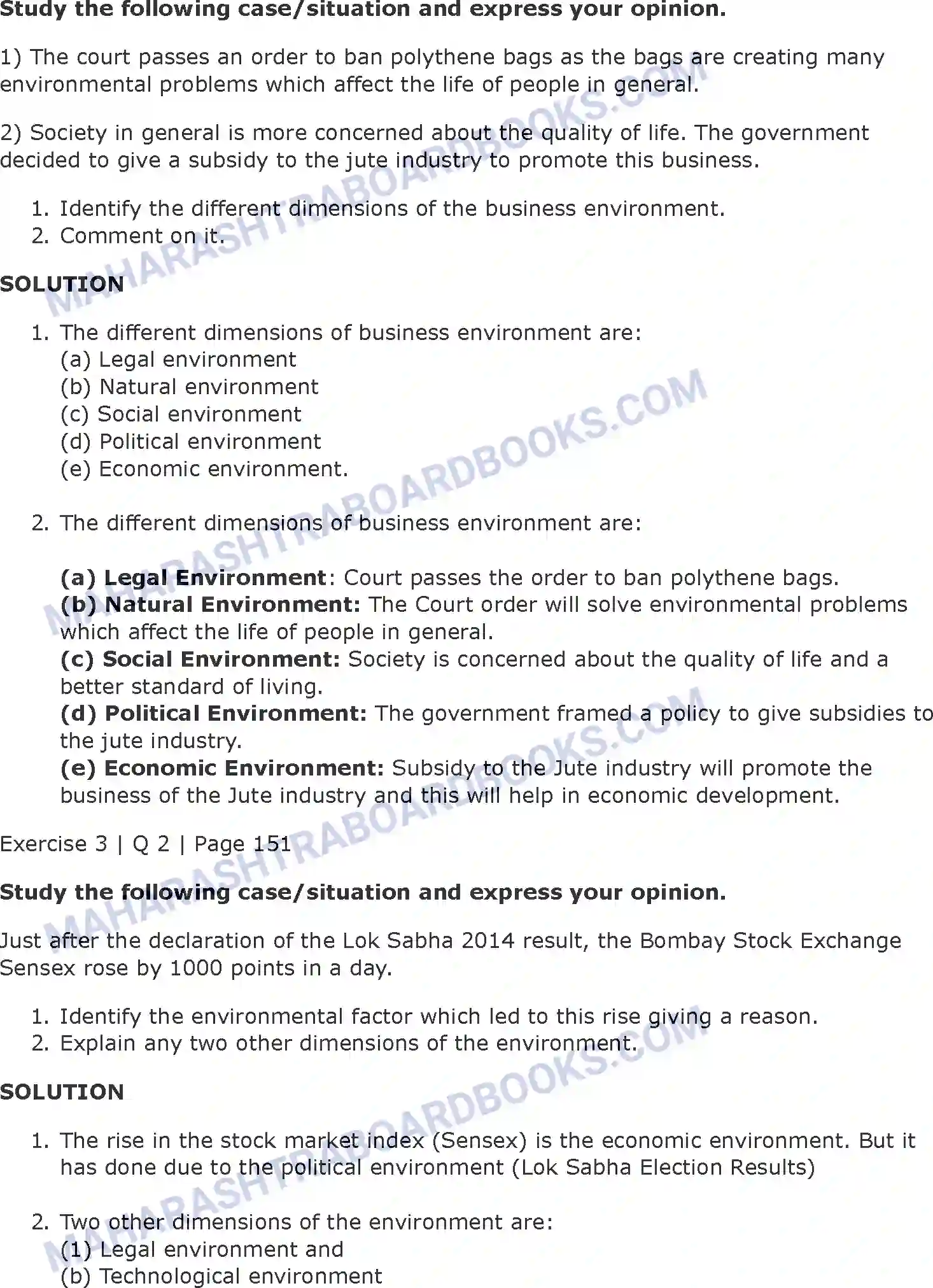 Maharashtra Board Solution class-11 Organisation+of+Commerce+and+Management+(OC) Business Enviroment Image 15